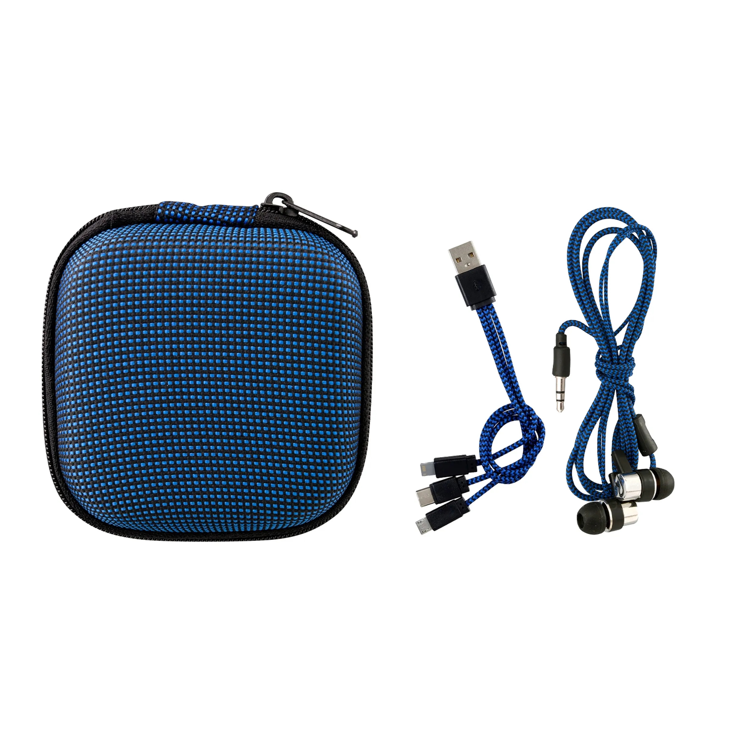 TEXTURED CHARGING CABLE EAR BUD KIT 1