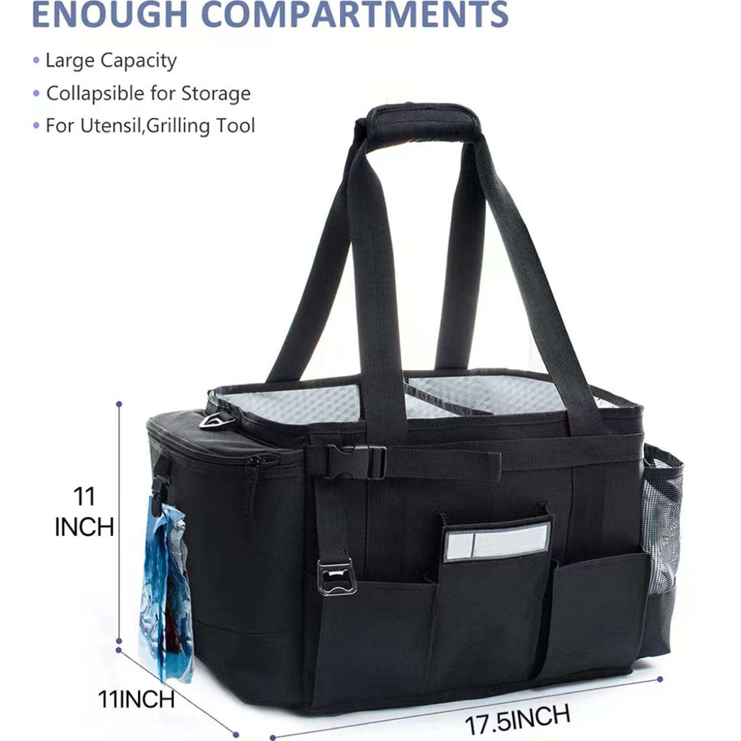 Large Grill Caddy-BBQ Camping Gear-Grilling Bag 4