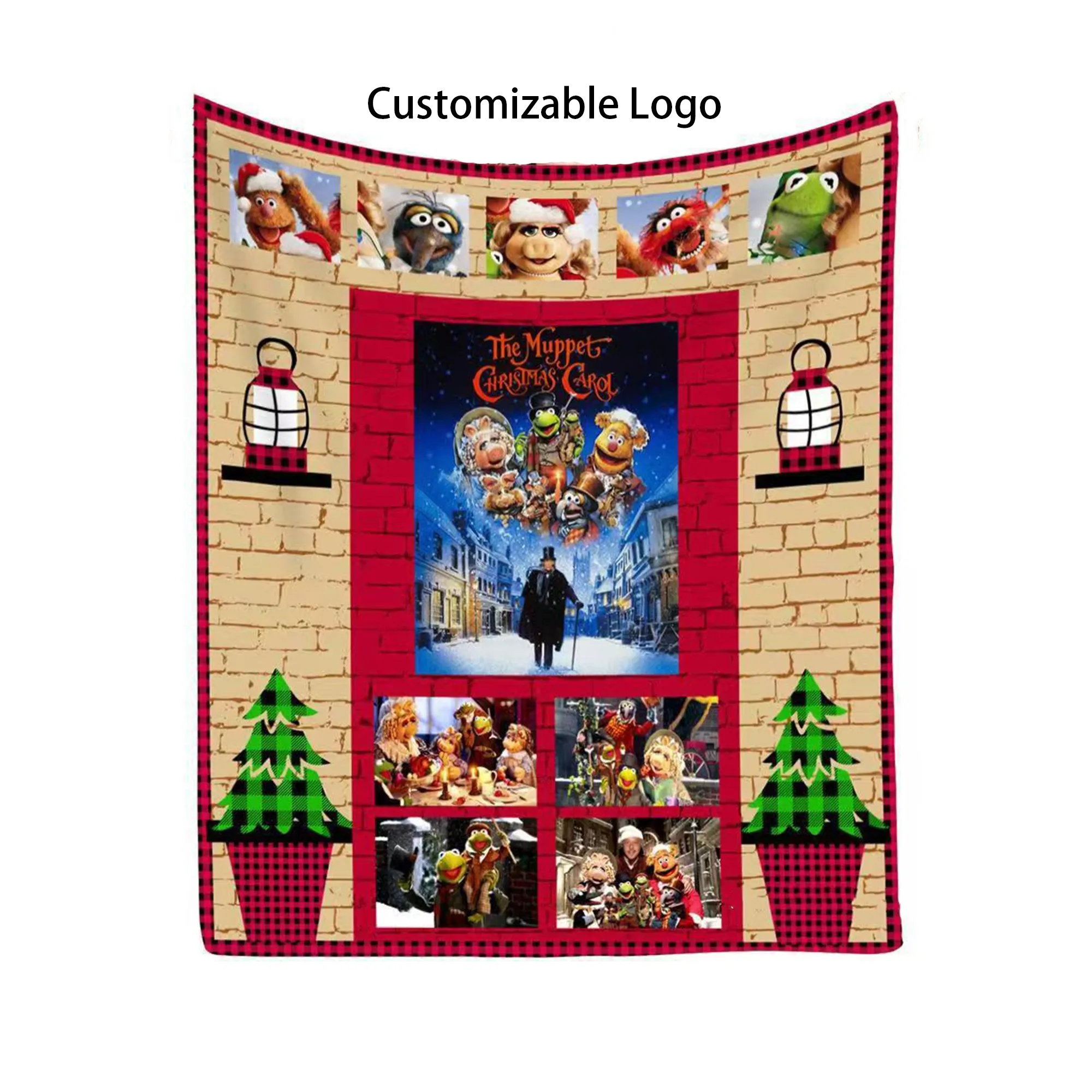 Christmas And Halloween Printed Blankets Can Be Customized 2