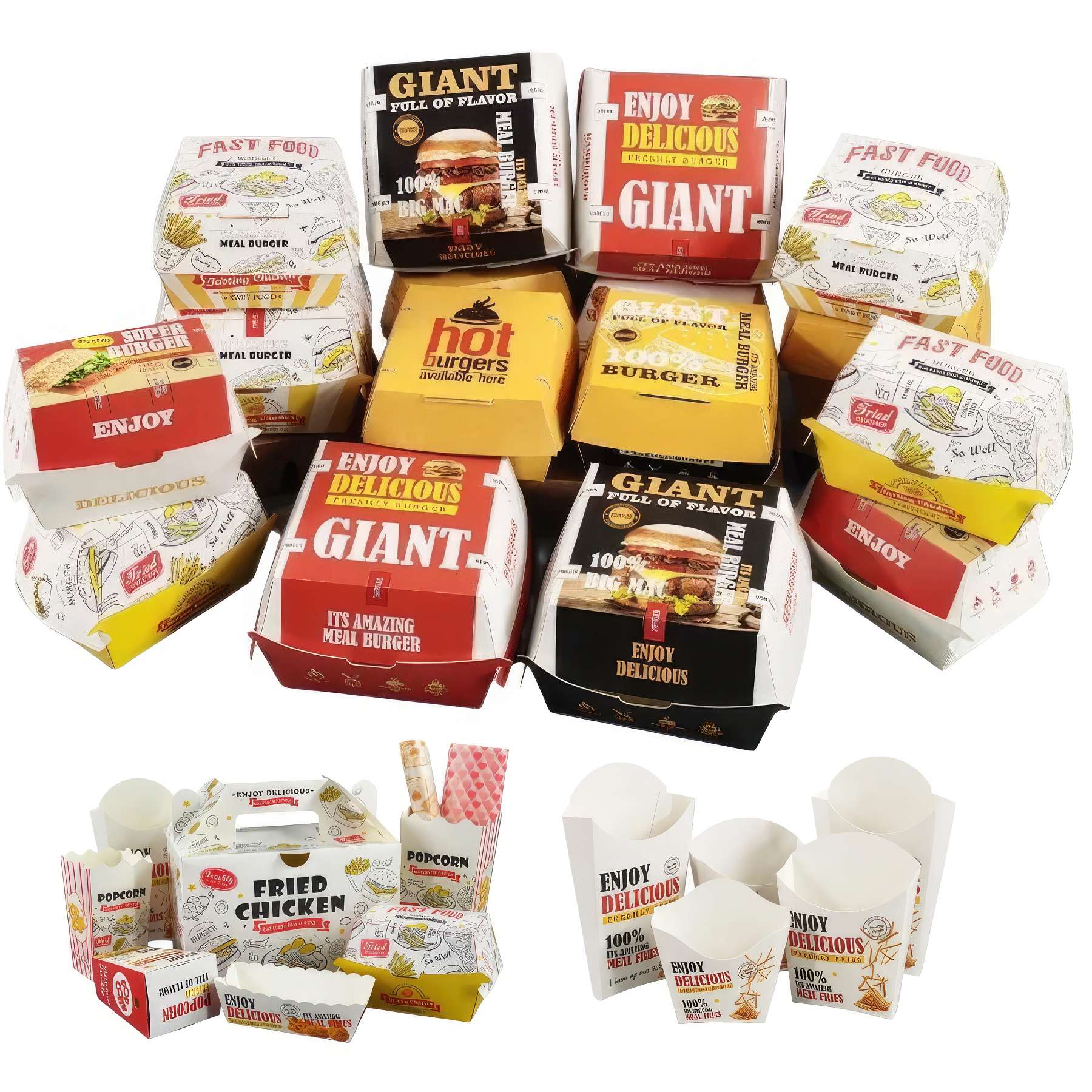 Custom Printed French Fried Chicken Paper Boxes 3