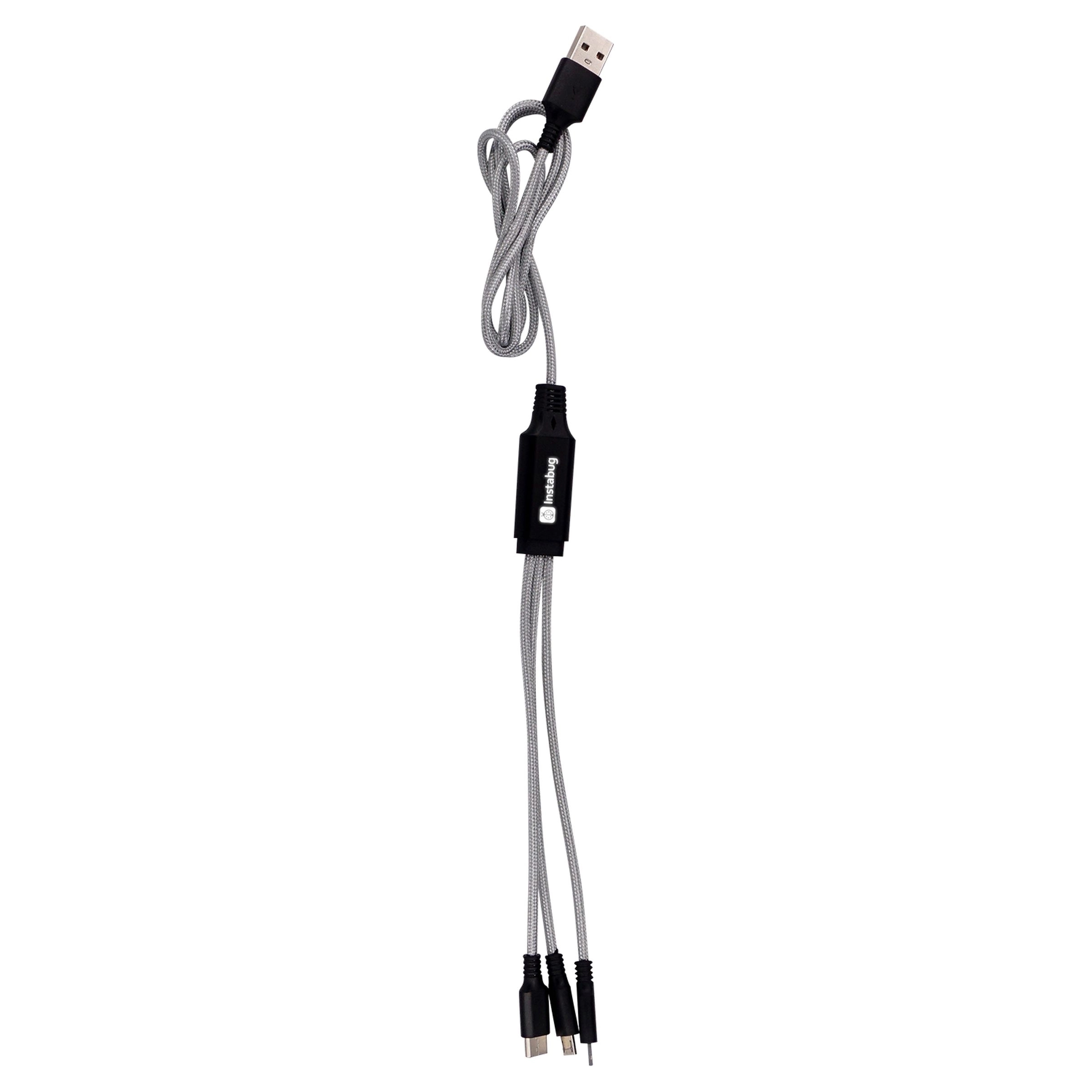 3' METALLIC LOGO LIGHT UP CABLE WITH TYPE C USB 15