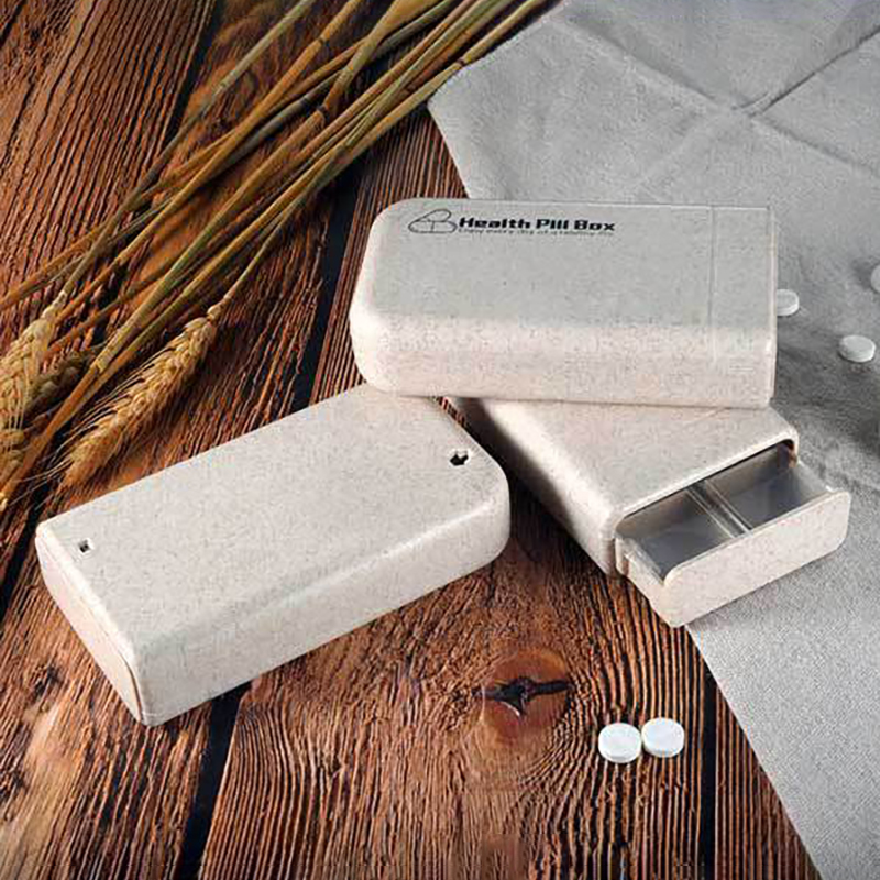 Wheat Straw Push Pull Pill Box 3
