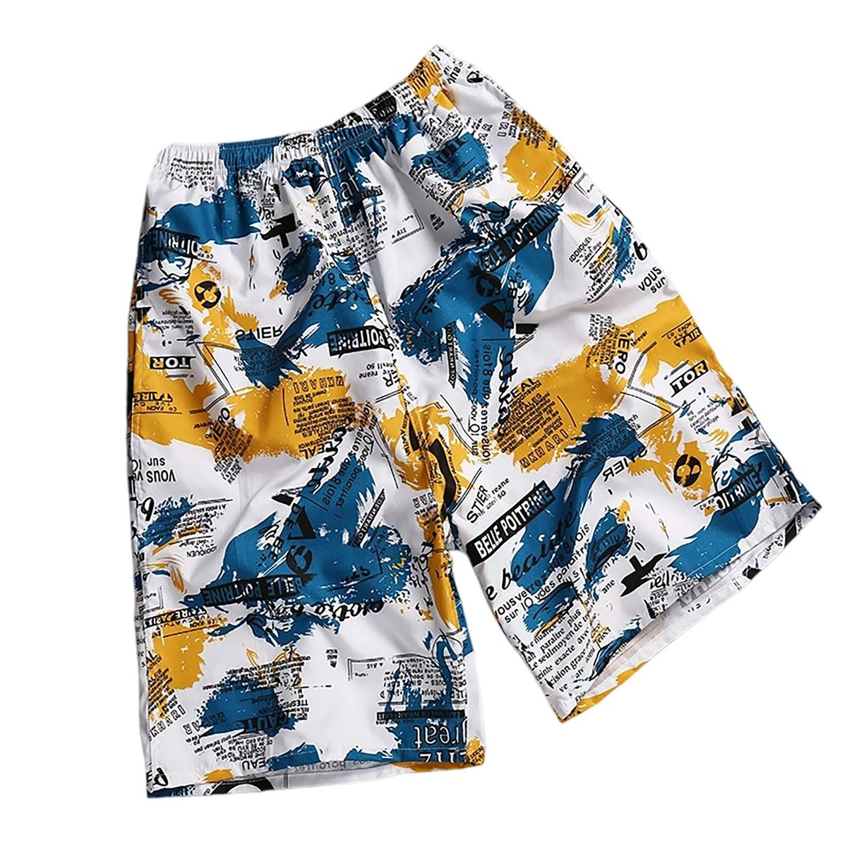 Polyester Beach Shorts with Adjustable Drawstring Waist 33