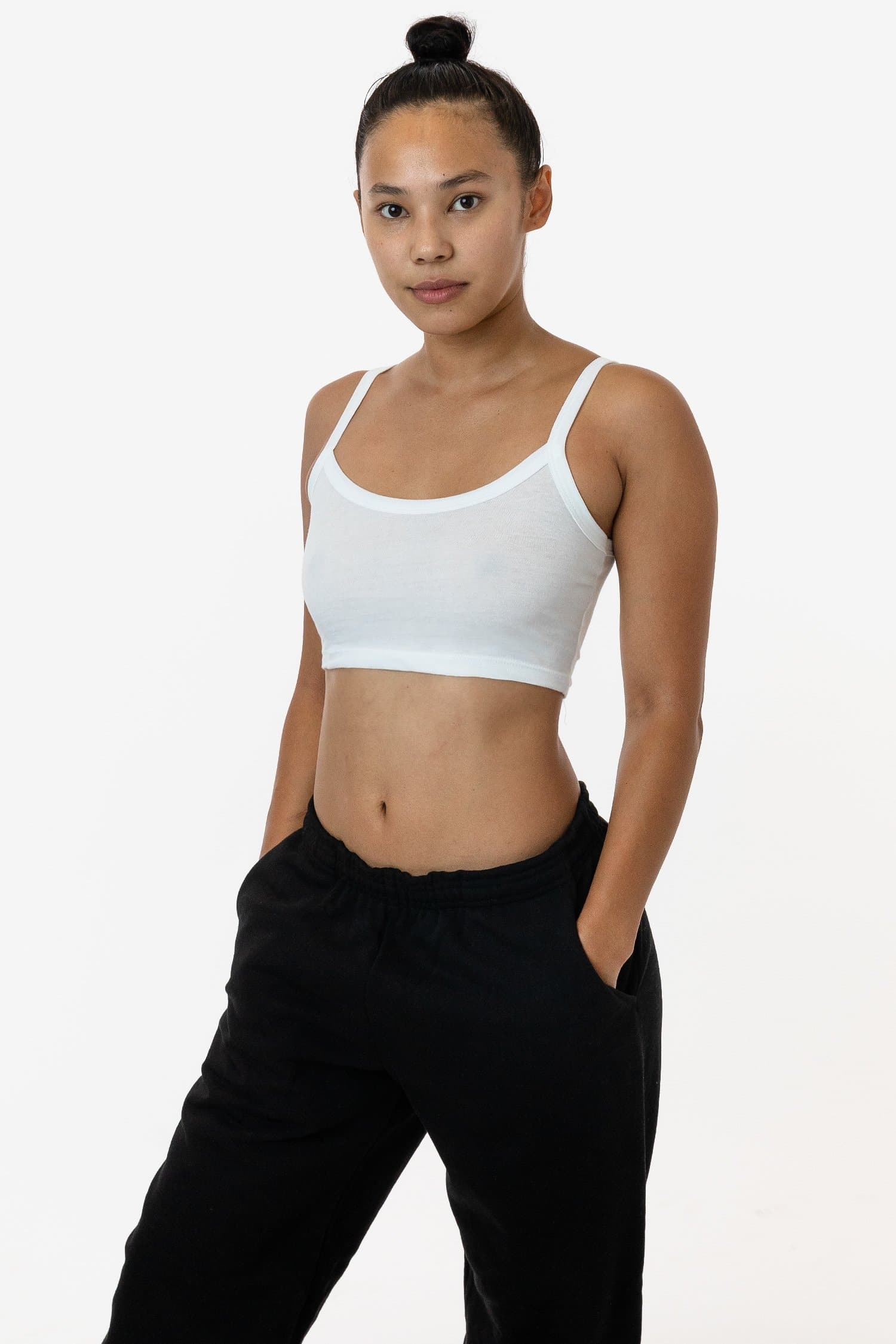 POLY COTTON CROPPED SPAGHETTI TANK 2