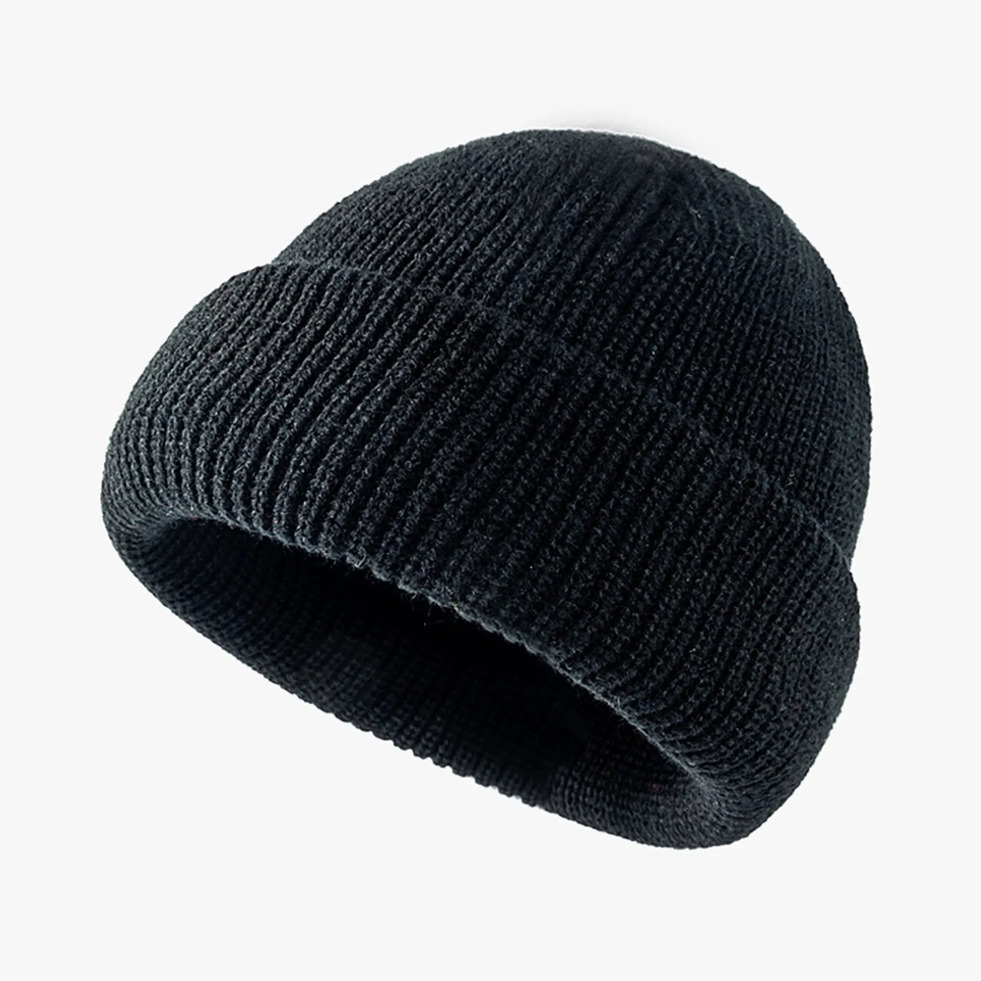 Warm Soft Knitted Beanie Hat Solid Color 1