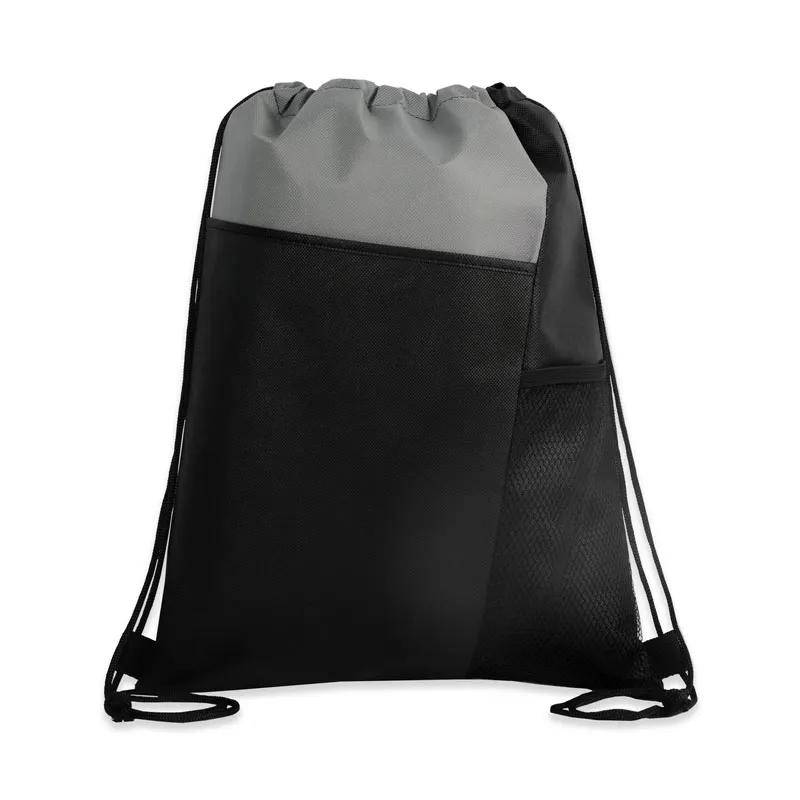 Tri-Colored Mesh Pocket Drawstring Backpack 4