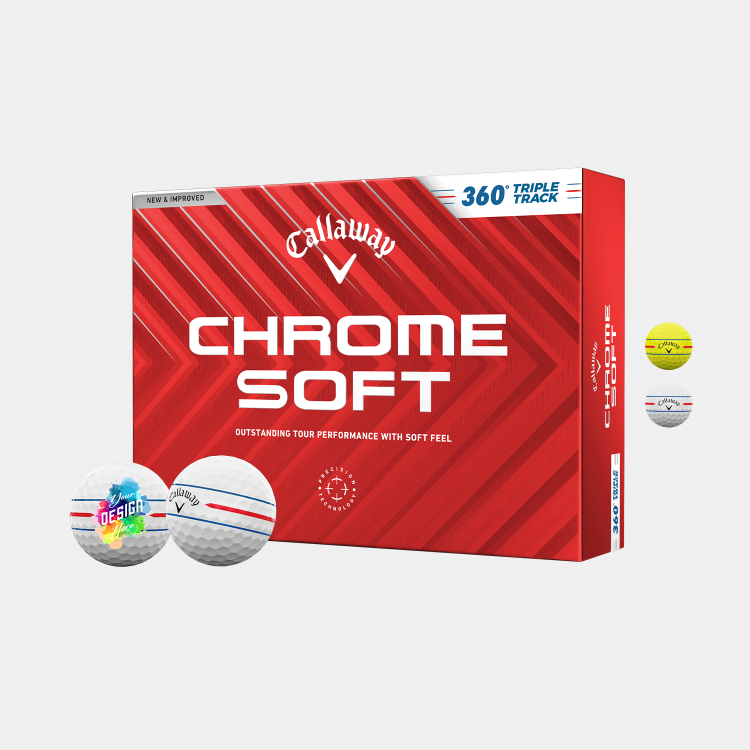 Callaway® 12 Pack Chrome Soft 360 Triple Track Golf Balls 2