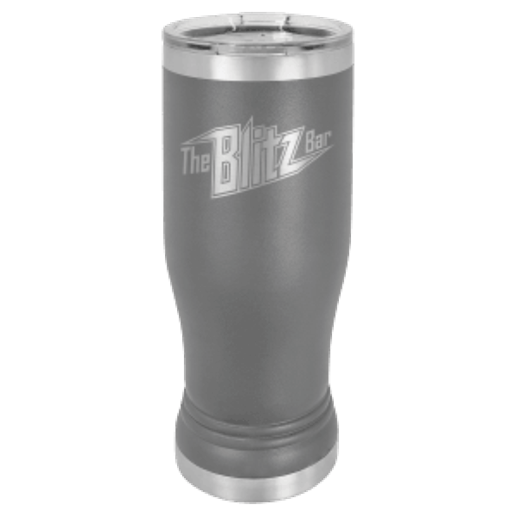 14 oz. Dark Gray Laser Engraved Polar Camel Pilsner Tumbler w/Clear Lid 1