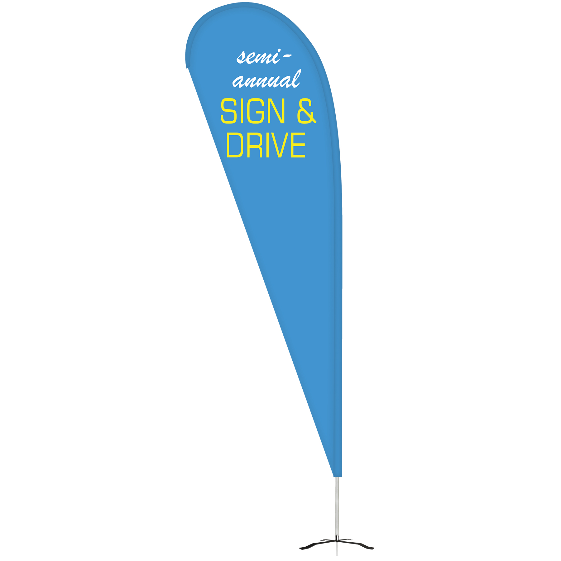 10' Double Sided Teardrop Banner w/ Premium Hardware & Cross Base 6