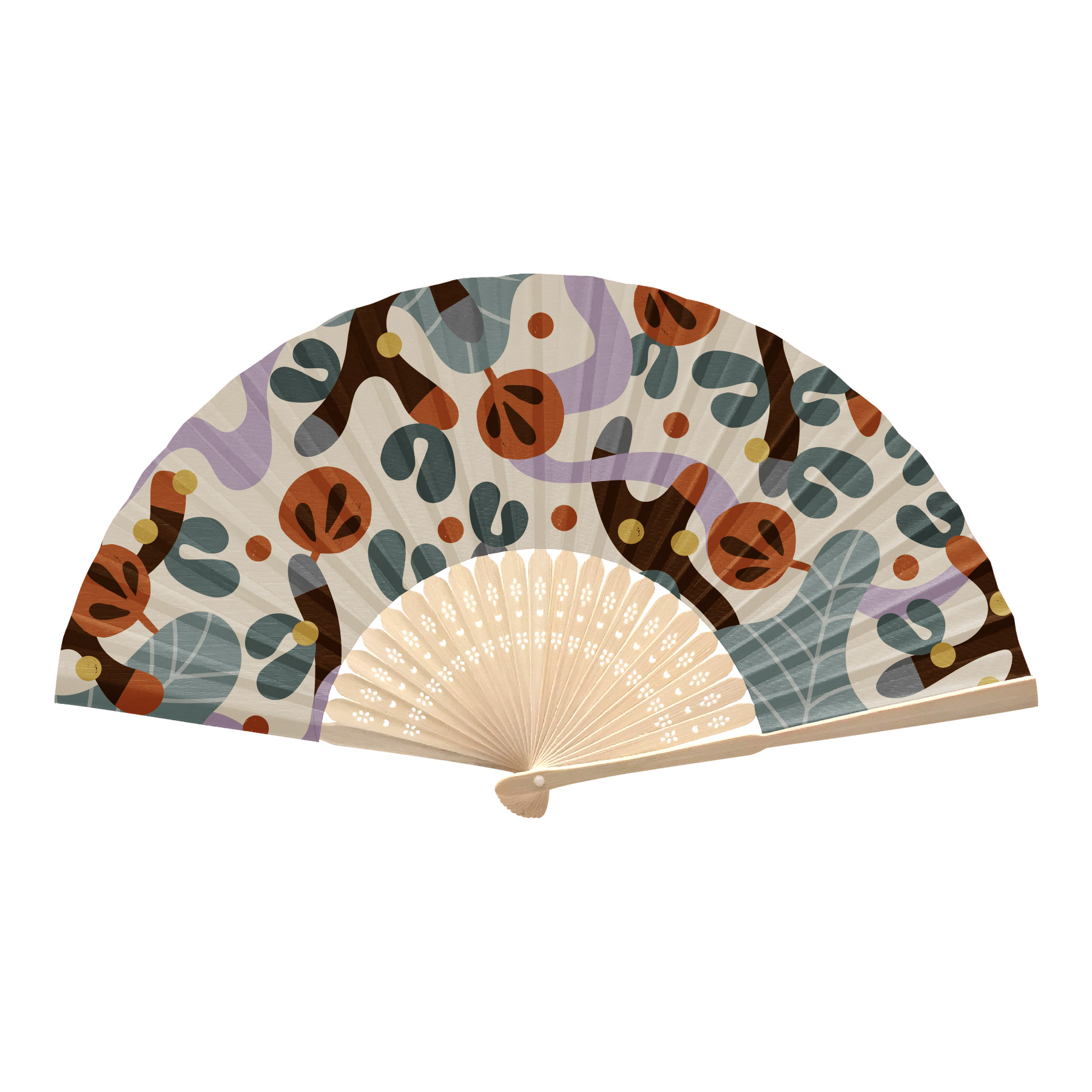 Bamboo Handle Folding Fans 21