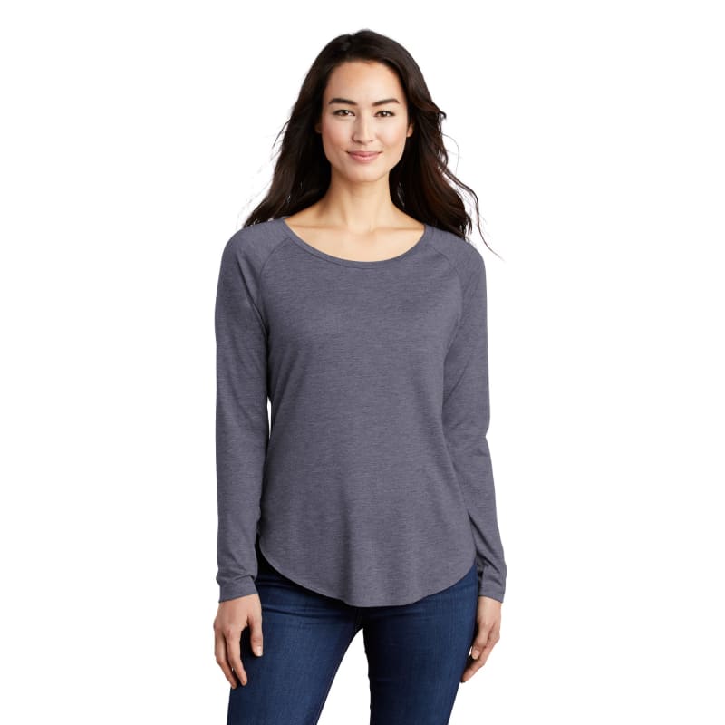 Sport-Tek Women's PosiCharge Long Sleeve Tri-Blend Wicking Scoop Neck Raglan Tee 39