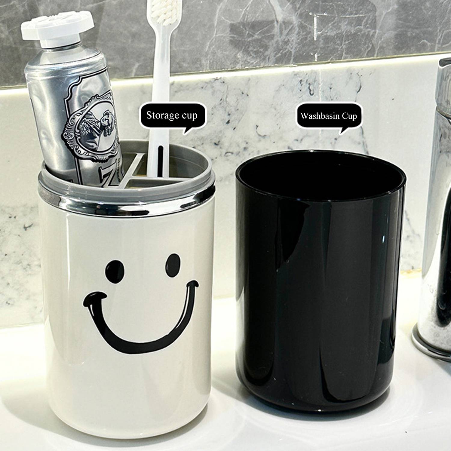 2 in 1 Travel Portable Toothbrush Holder Mouthwash Cup 3