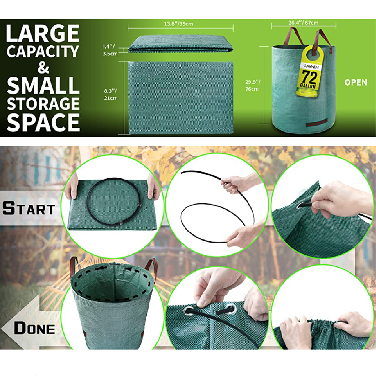 72 Gallon Garden Waste Bags 5