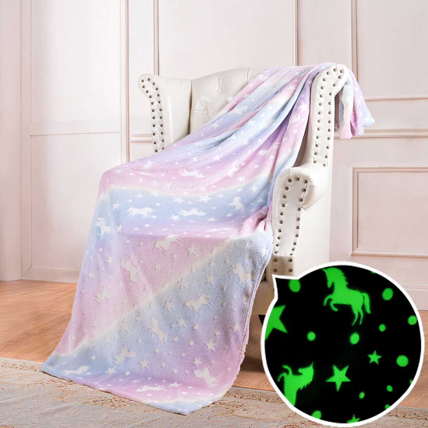 Glow In The Dark Fleece Throw Blanket 4