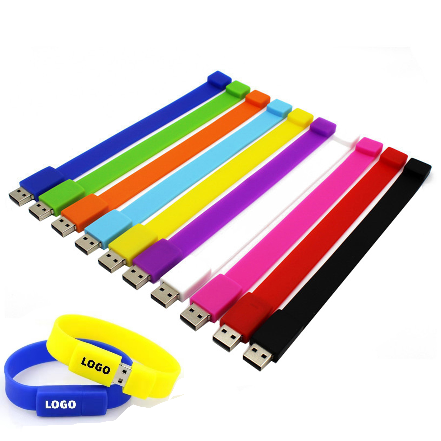4GB Custom Silicone USB Flash Drive Wristband Bracelet 2