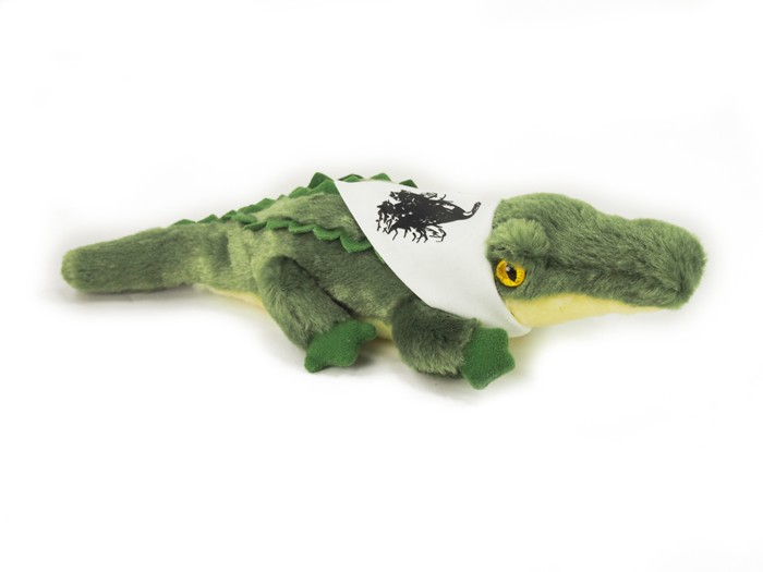 8" Swampy Alligator with bandana and one color imprint 2