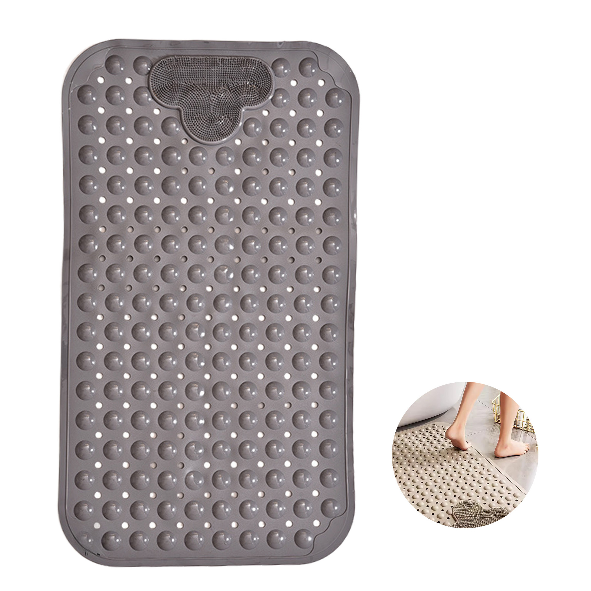 MOQ 50 Cloud-Shaped TPE Non-Slip Bathtub Mat for Safe Bathing 1