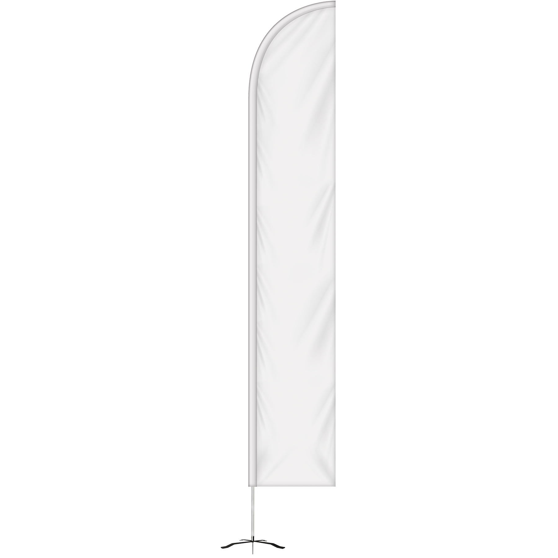 12' Double Sided Half Drop Banner w/ Premium Hardware & Cross Base 23