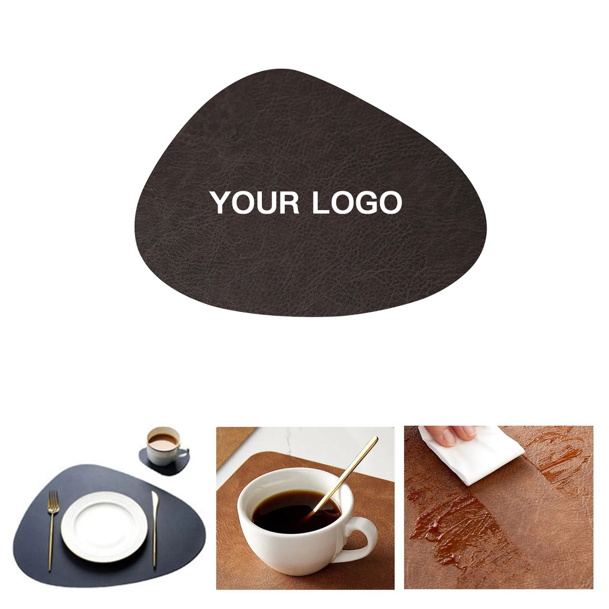 Teardrop Shaped PU Mat for Cups and Mugs 3