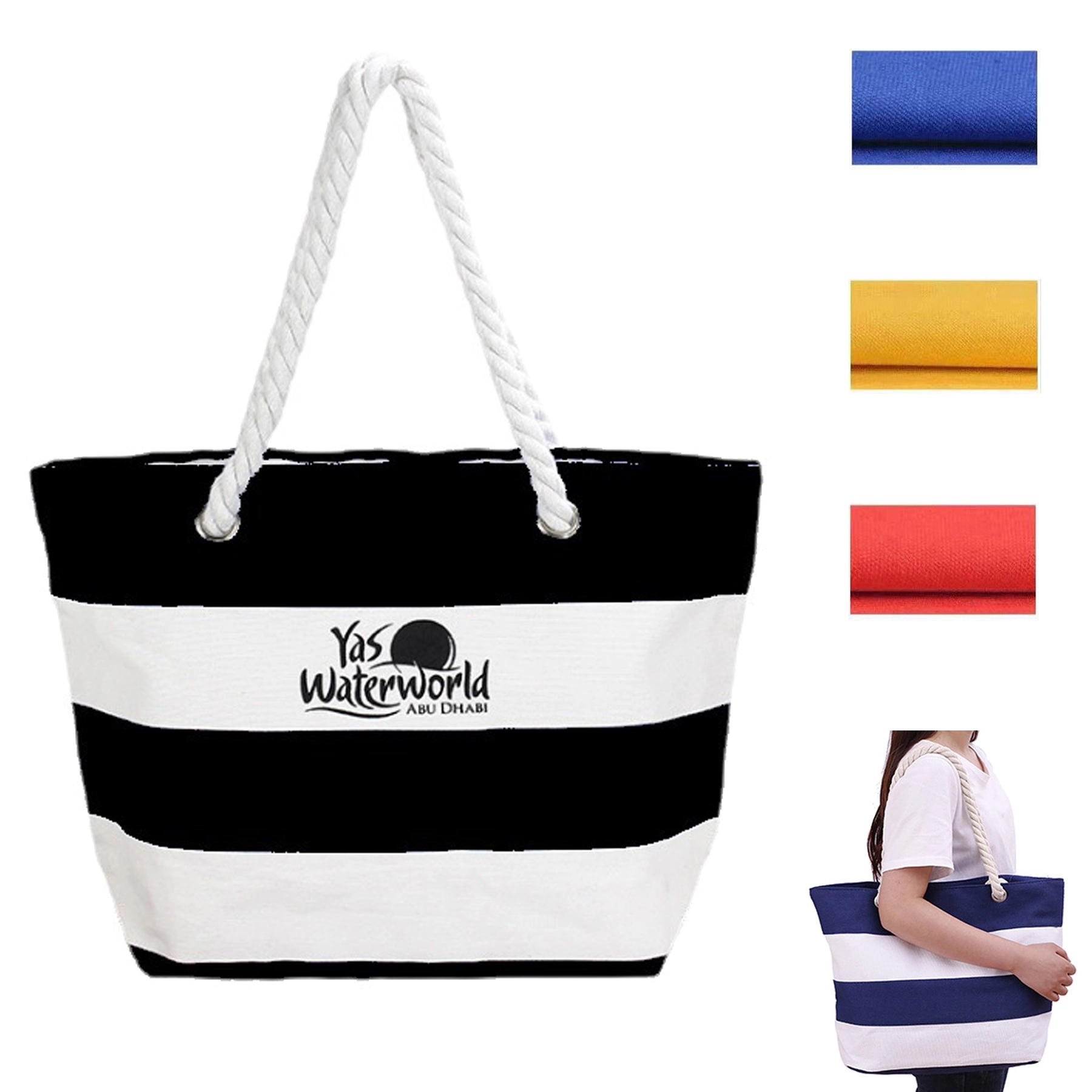 Large Volume Canvas Beach Tote Bag, custom tote bag with logo imprint 8