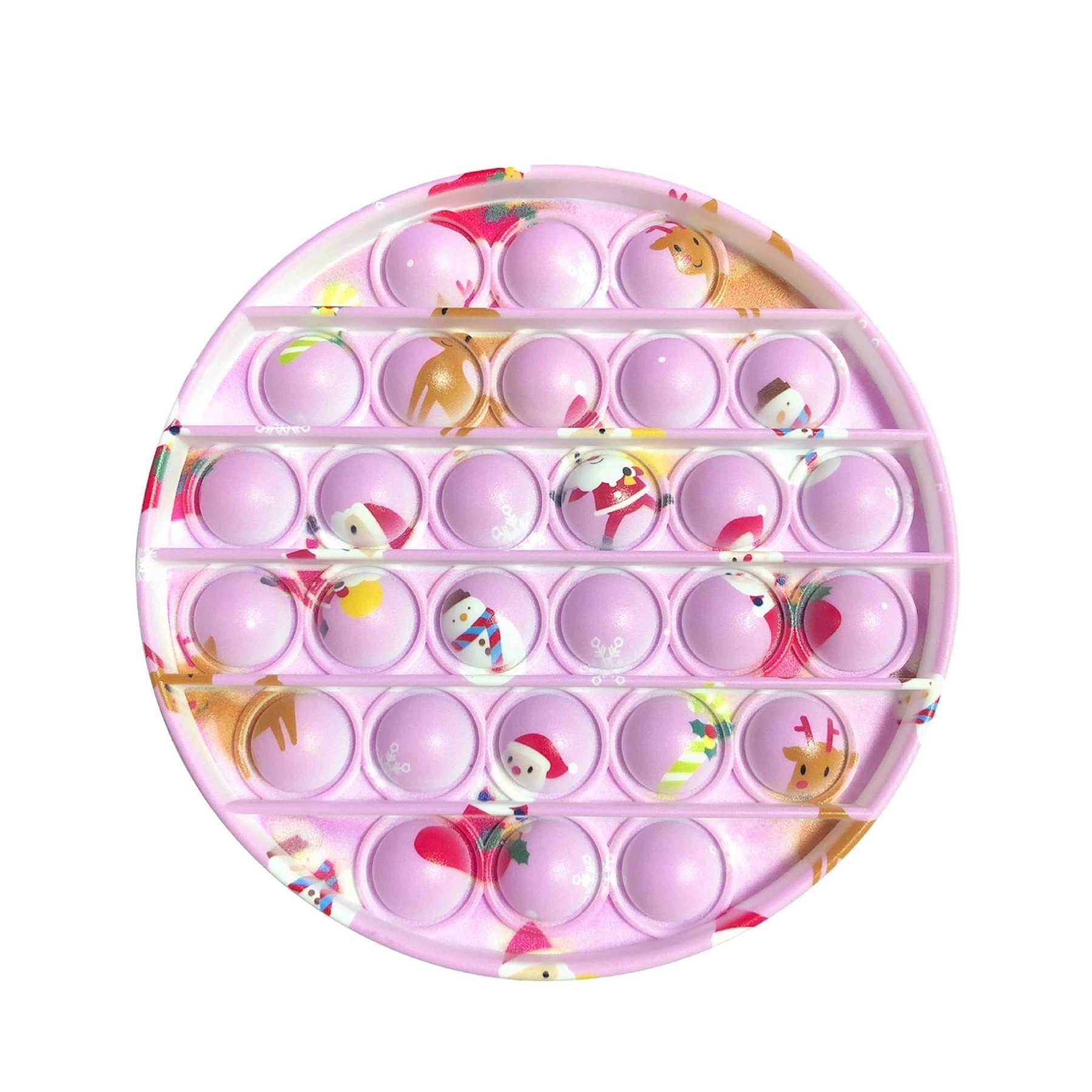 Round Full Color Print Push Pop Bubble Fidget Toy 18