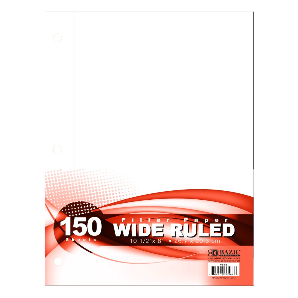 Wide Ruled Filler Paper - 150 Sheets 1