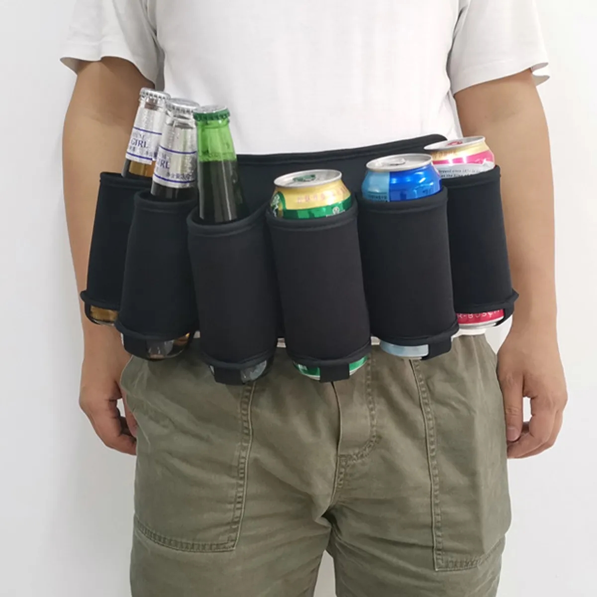 Adjustable 6-Pack Beer Belt Holder for Men and Women 5
