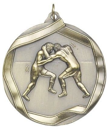 Wrestling Die Cast Medal, 2 1/4" 1