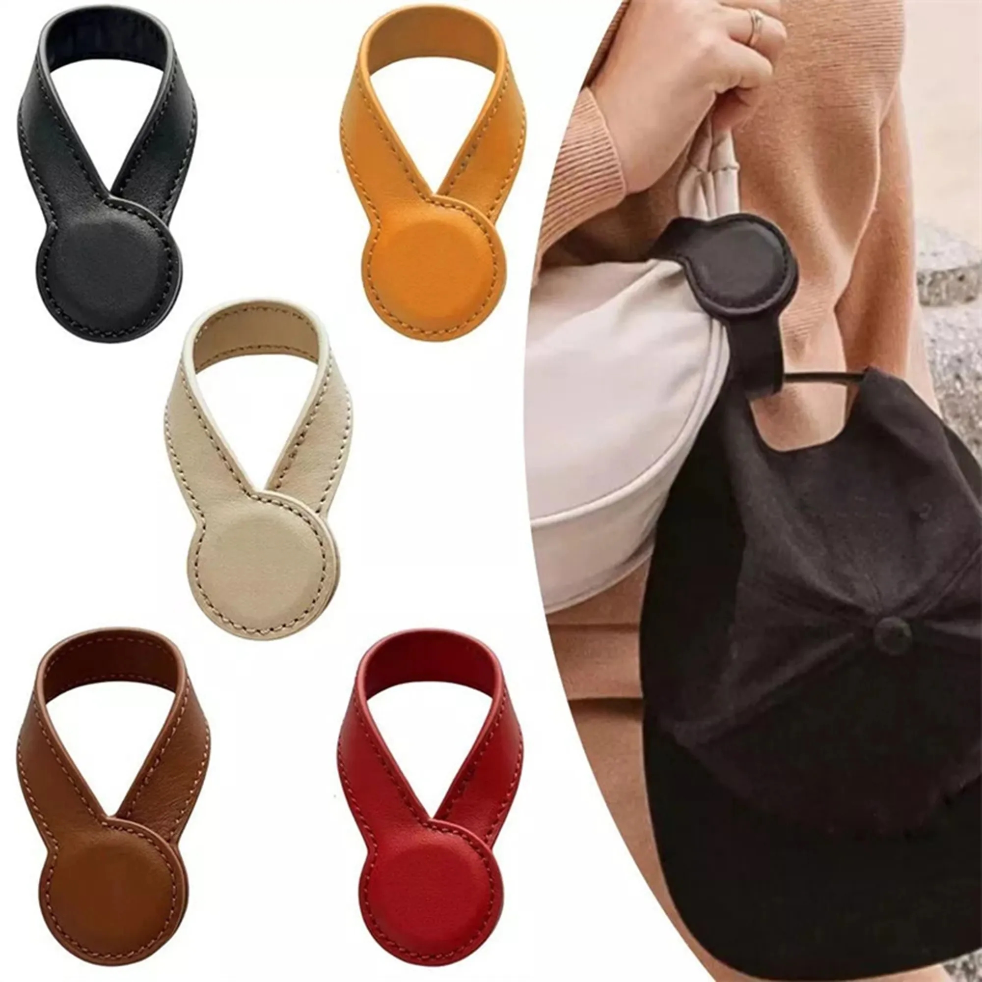 Stylish PU Leather Hat Clip Holder 4