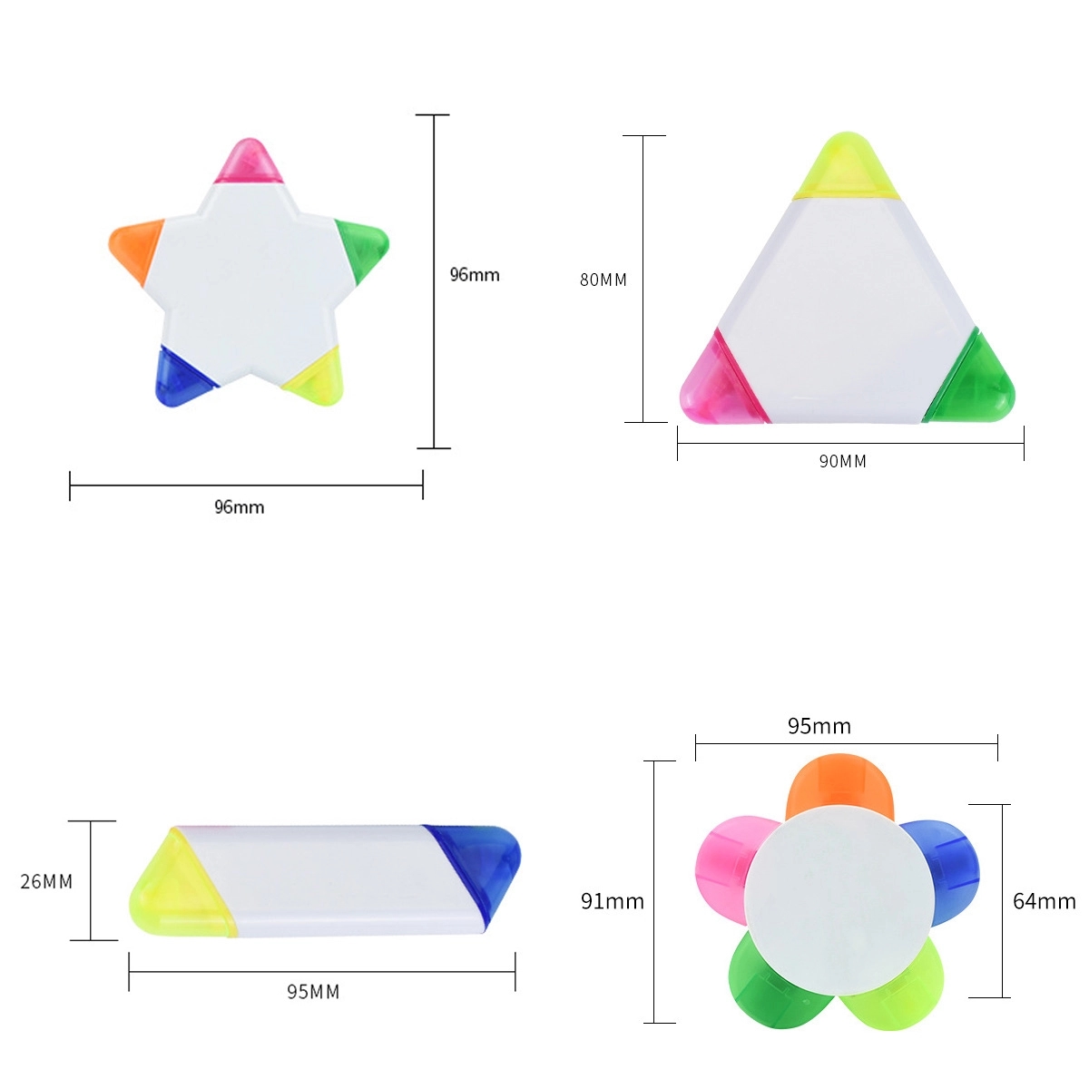 Multi-shapes Highlighter Drawing Painting Pens 3