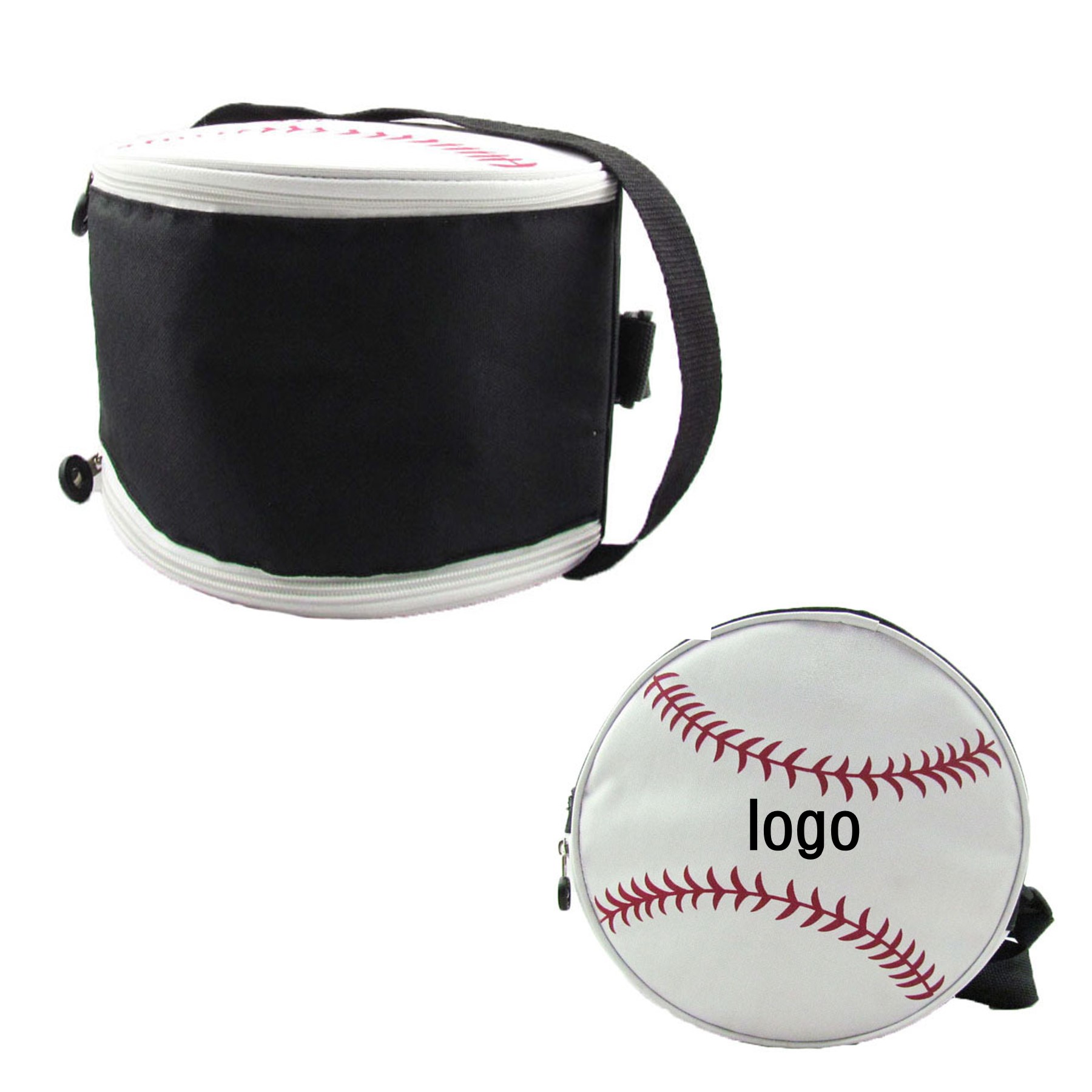 Round Baseball Lunch Bag (direct import) 2