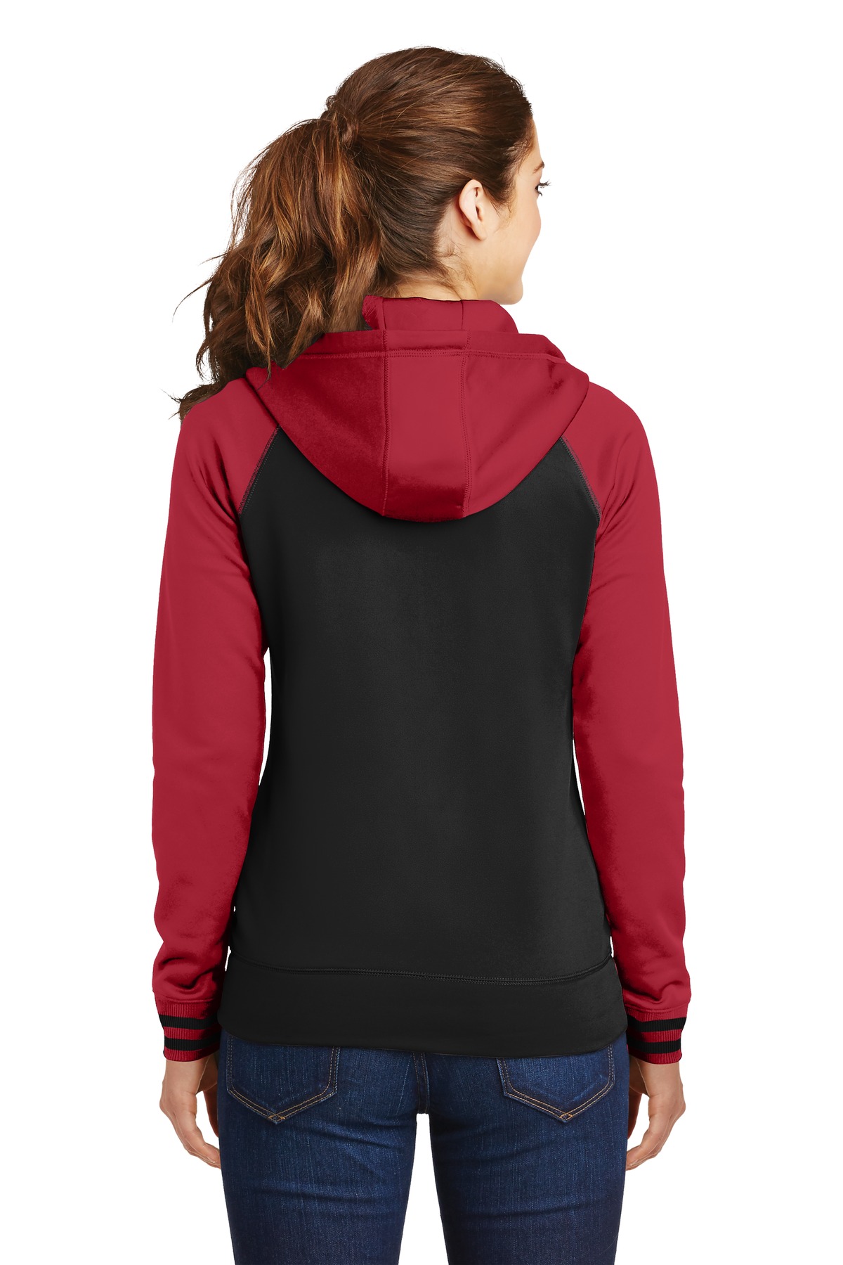 Sport-Tek Women's Sport-Wick Varsity Fleece Full-Zip Hooded Jacket. LST236 39