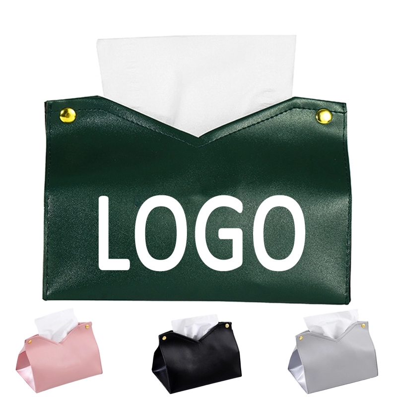 Custom PU Leather Car Napkin Case & Restaurant Tissue Box 4