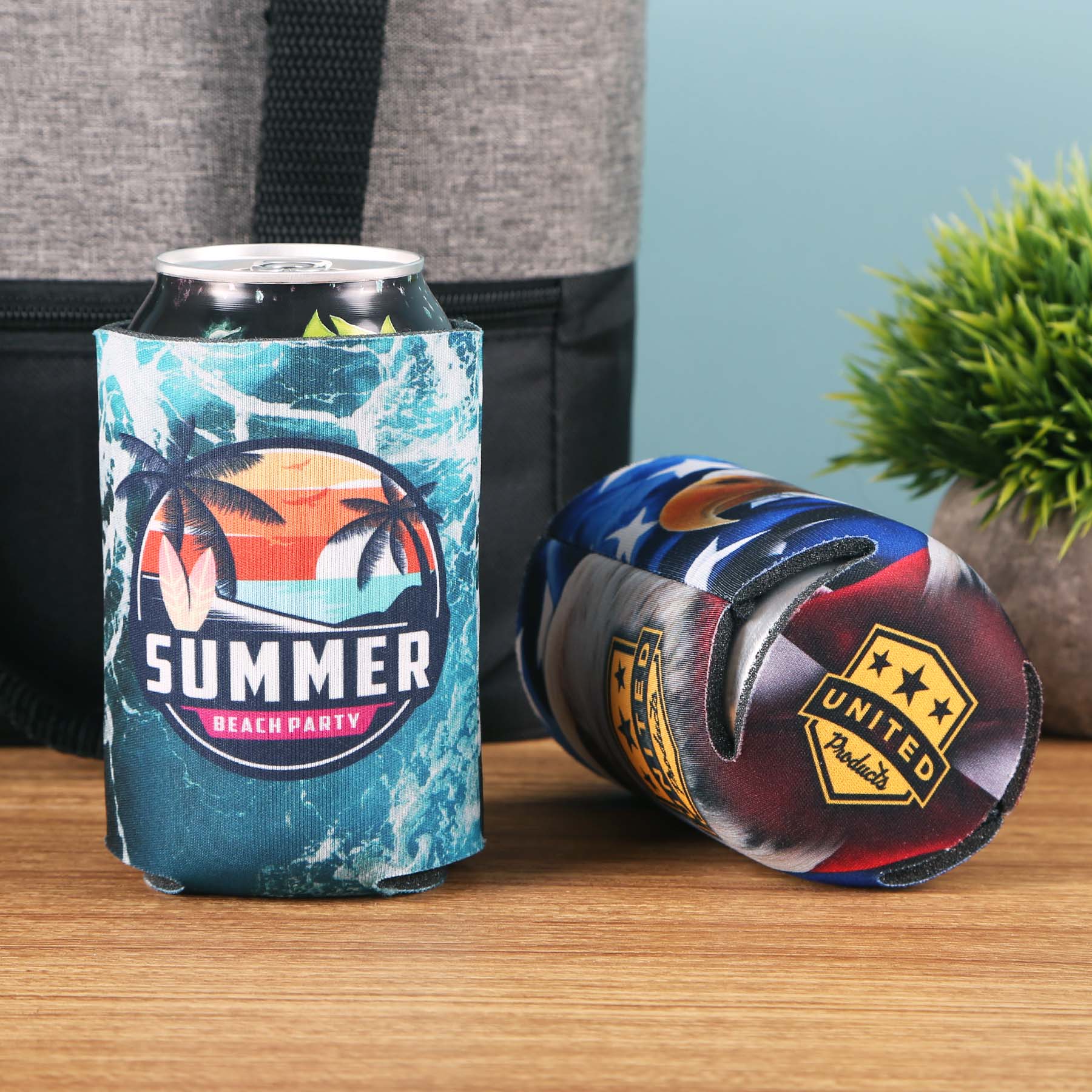 Full Color Scuba Collapsible Can can cooler