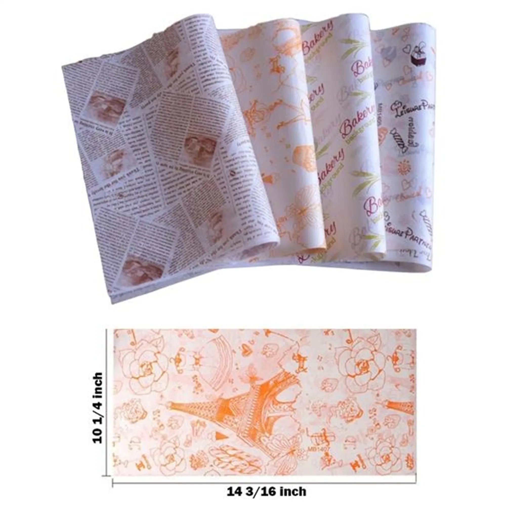 Custom Printed Hamburger Sandwich Wrapping Paper 2