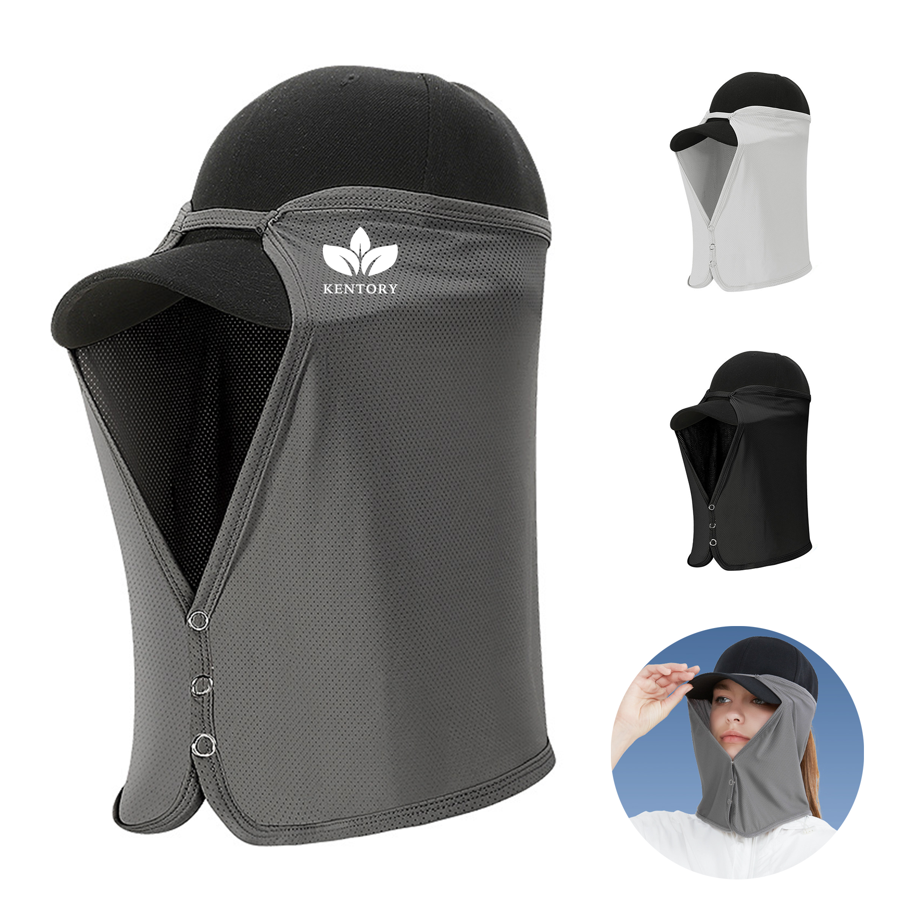 Baseball Cap With Neck Flap 2