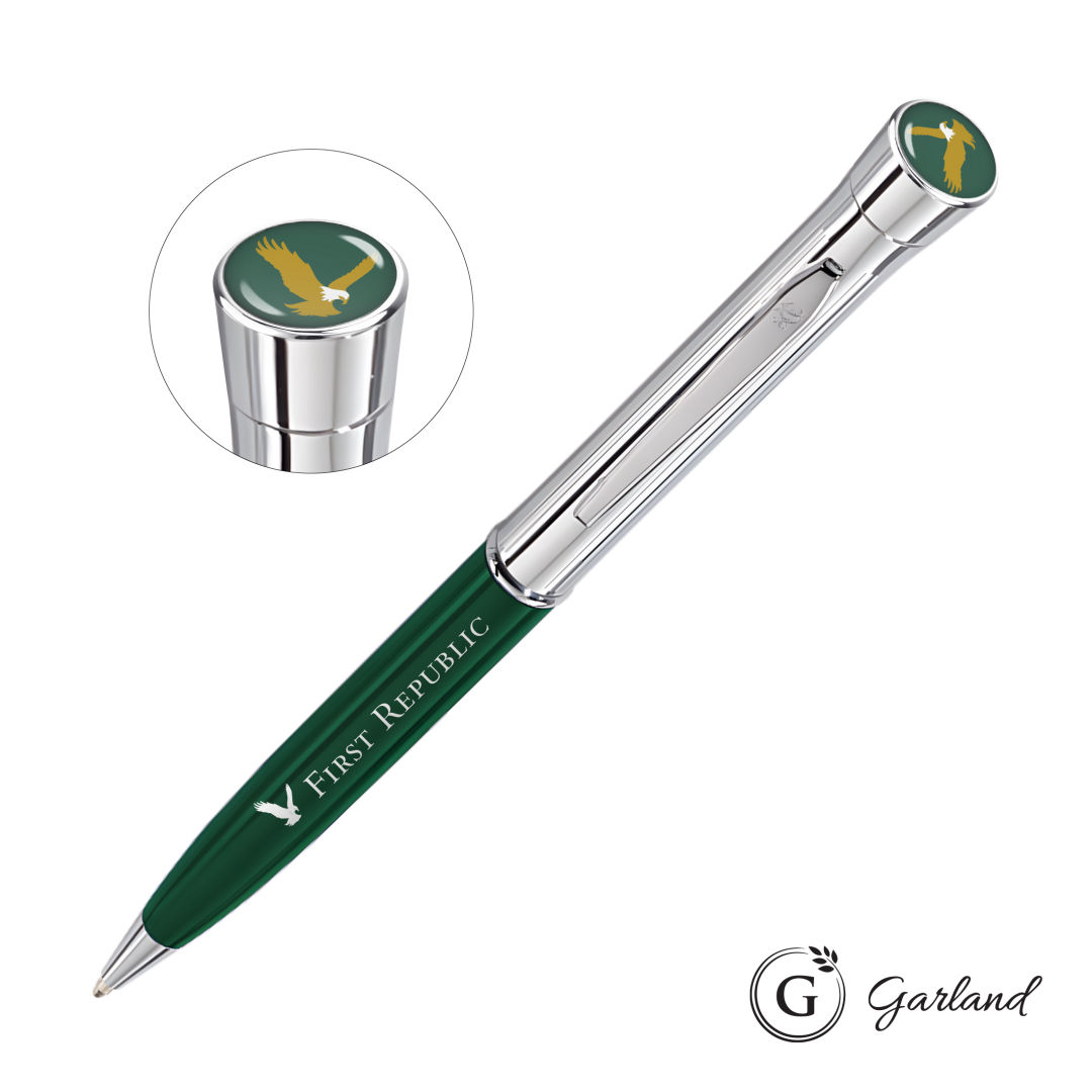 Garland® Monogram Custom Twist Ballpoint Pen - Chrome 3