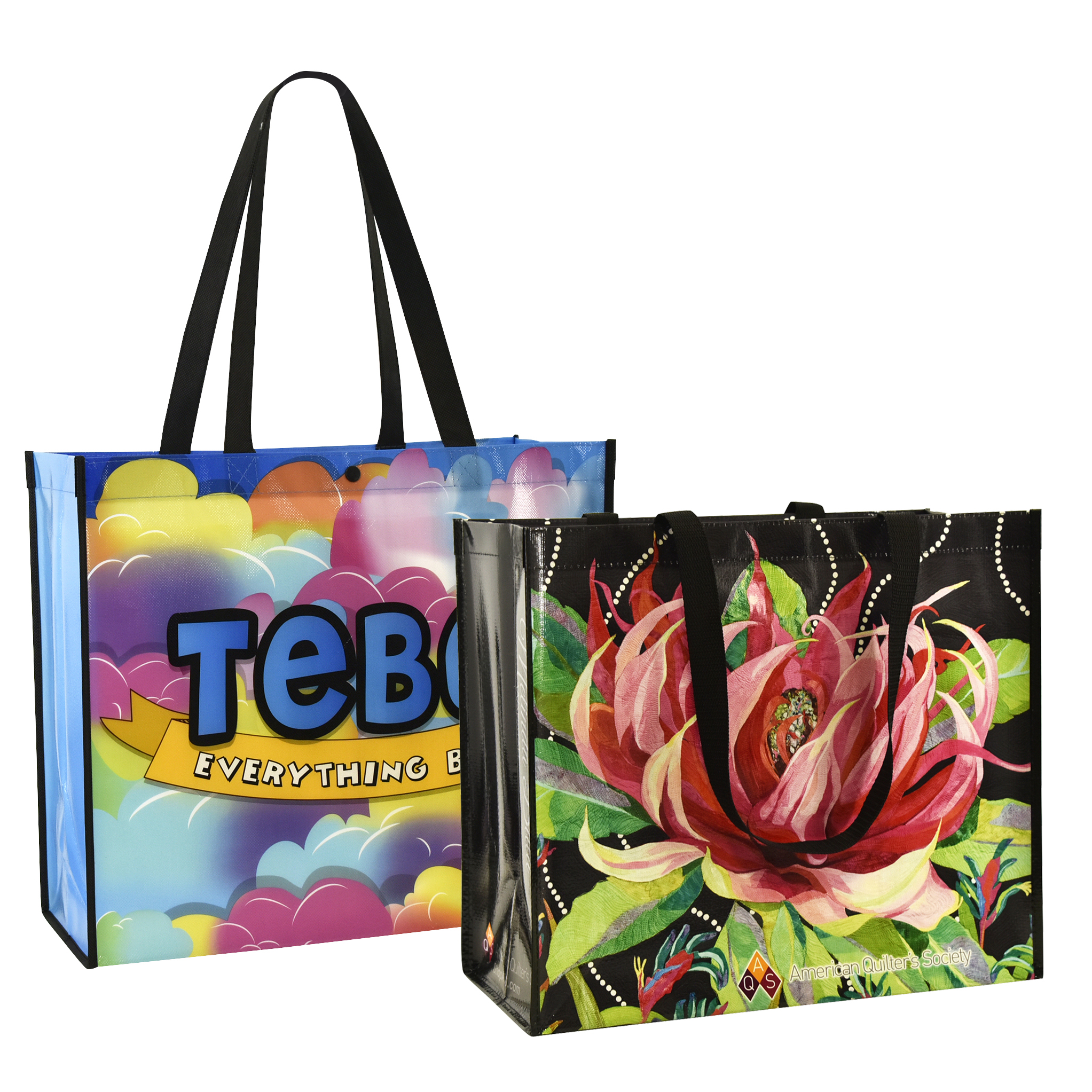 Custom Laminated Non-Woven PP Tote Bag 16"x14"x6" 1