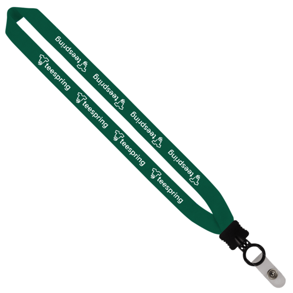 1" Cotton Lanyard with Plastic Clamshell & O-Ring 27
