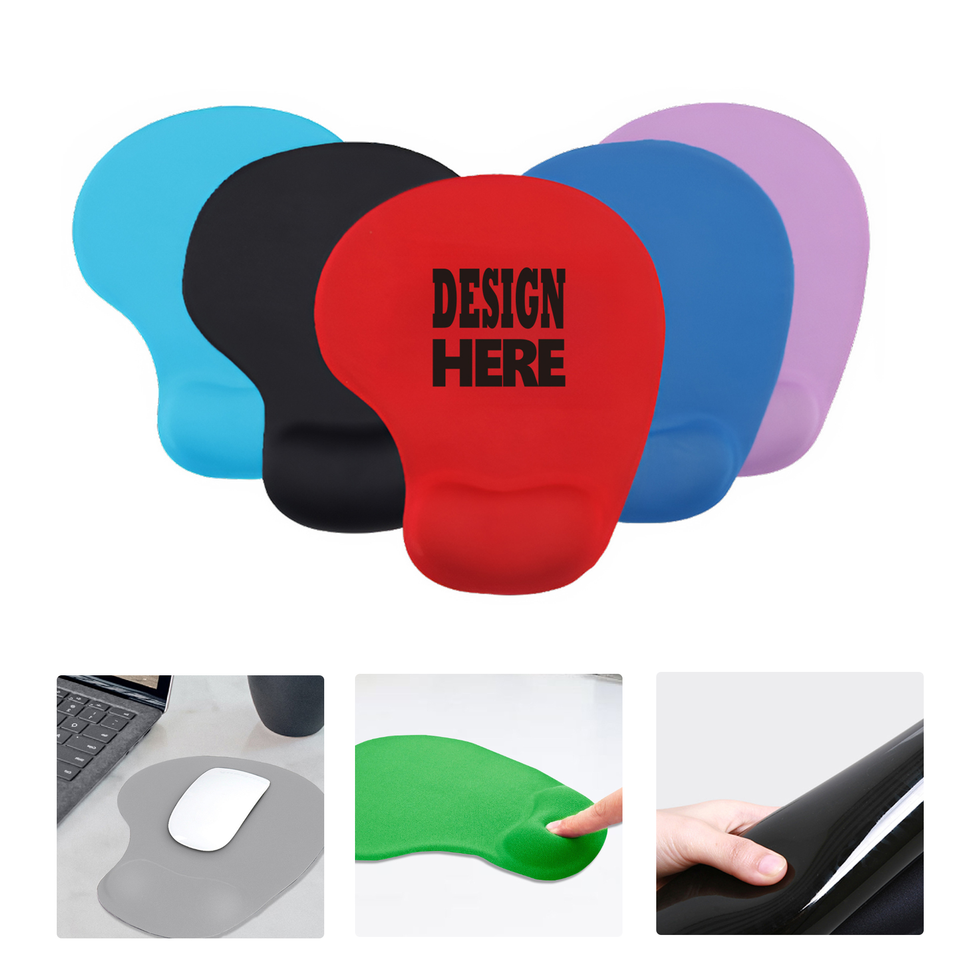 MOQ50 Silicone Wrist Support Mouse Pad for Comfort and Control 2