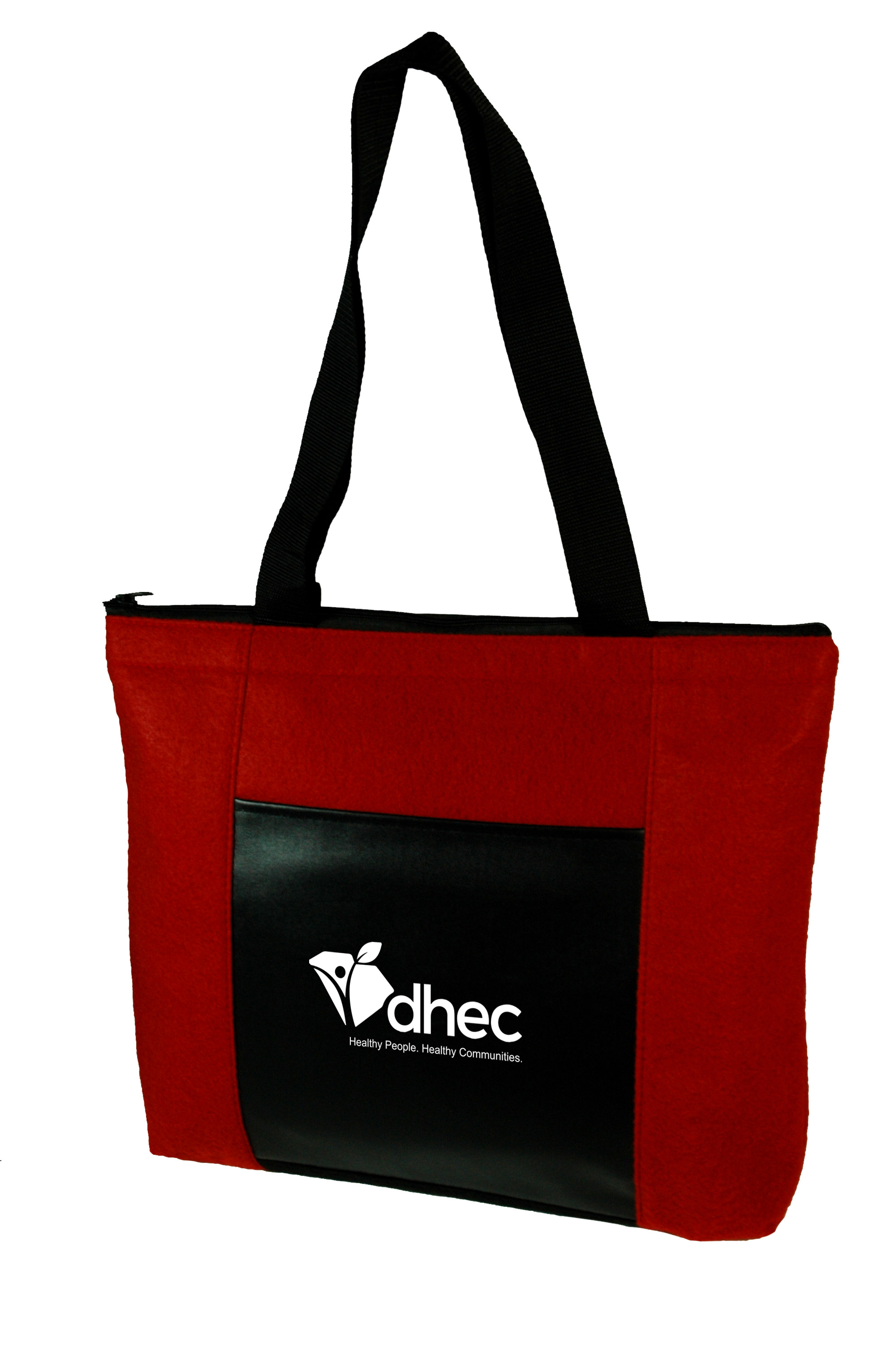 Velvet Zippered Tote With Front Pocket 1