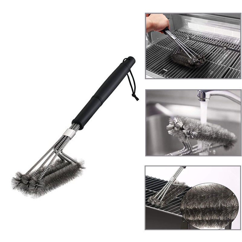 BBQ Grill Brush Stainless Steel 18" Barbecue Cleaning Brush /Wire Bristles 1