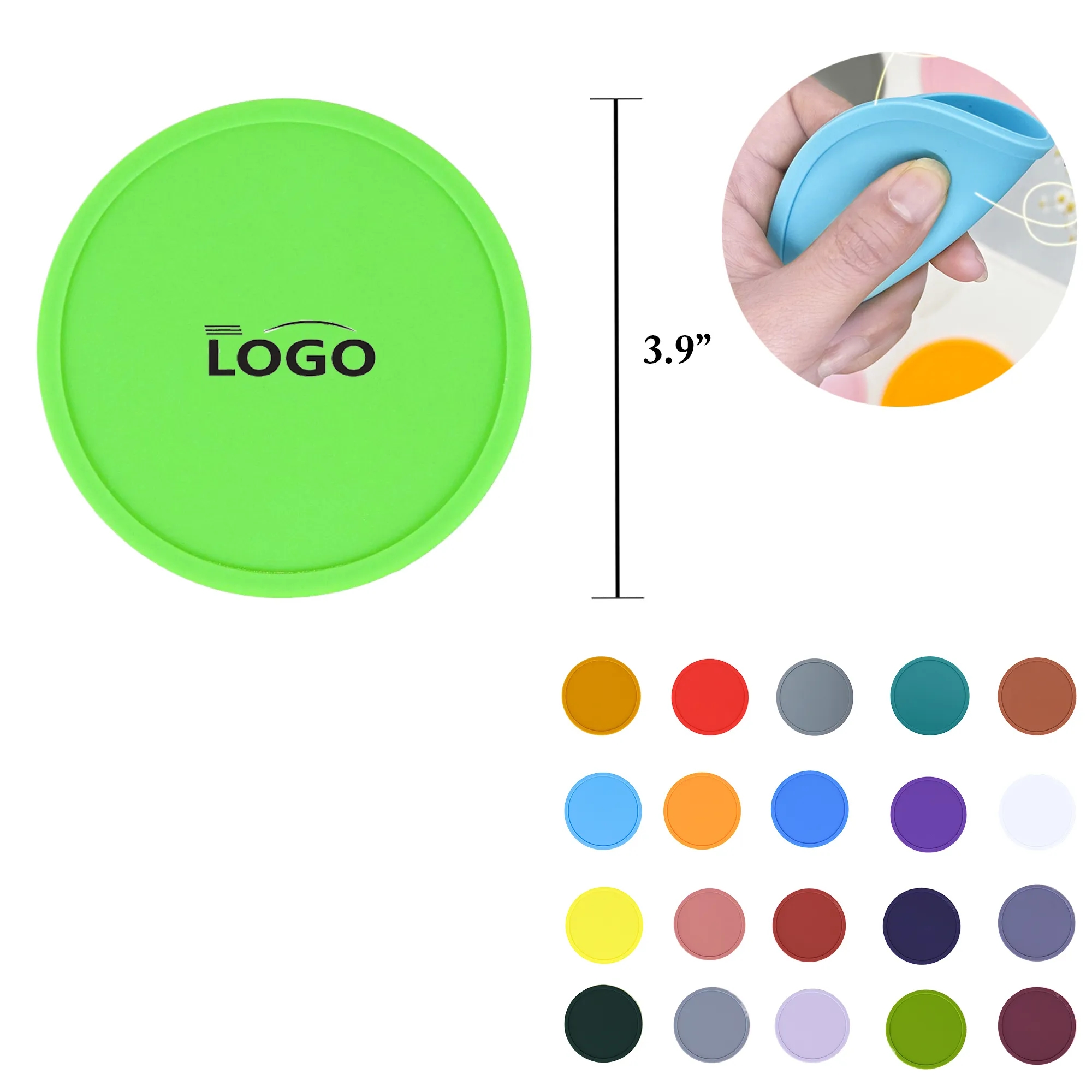 MOQ50 Silicone Food Grade Heat Insulation Coaster Mats 10
