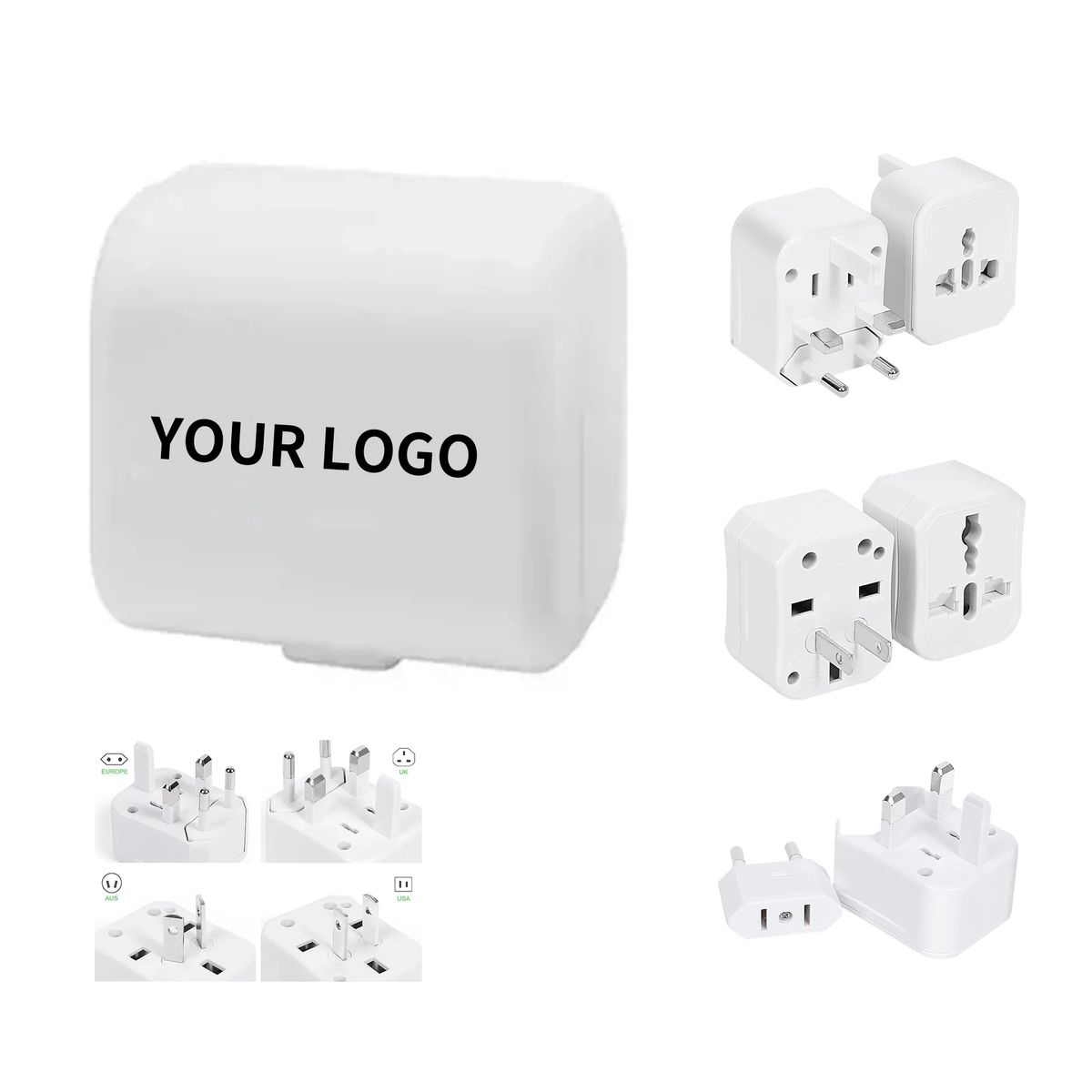 Plastic Travel Charger for Global Power Supply 1