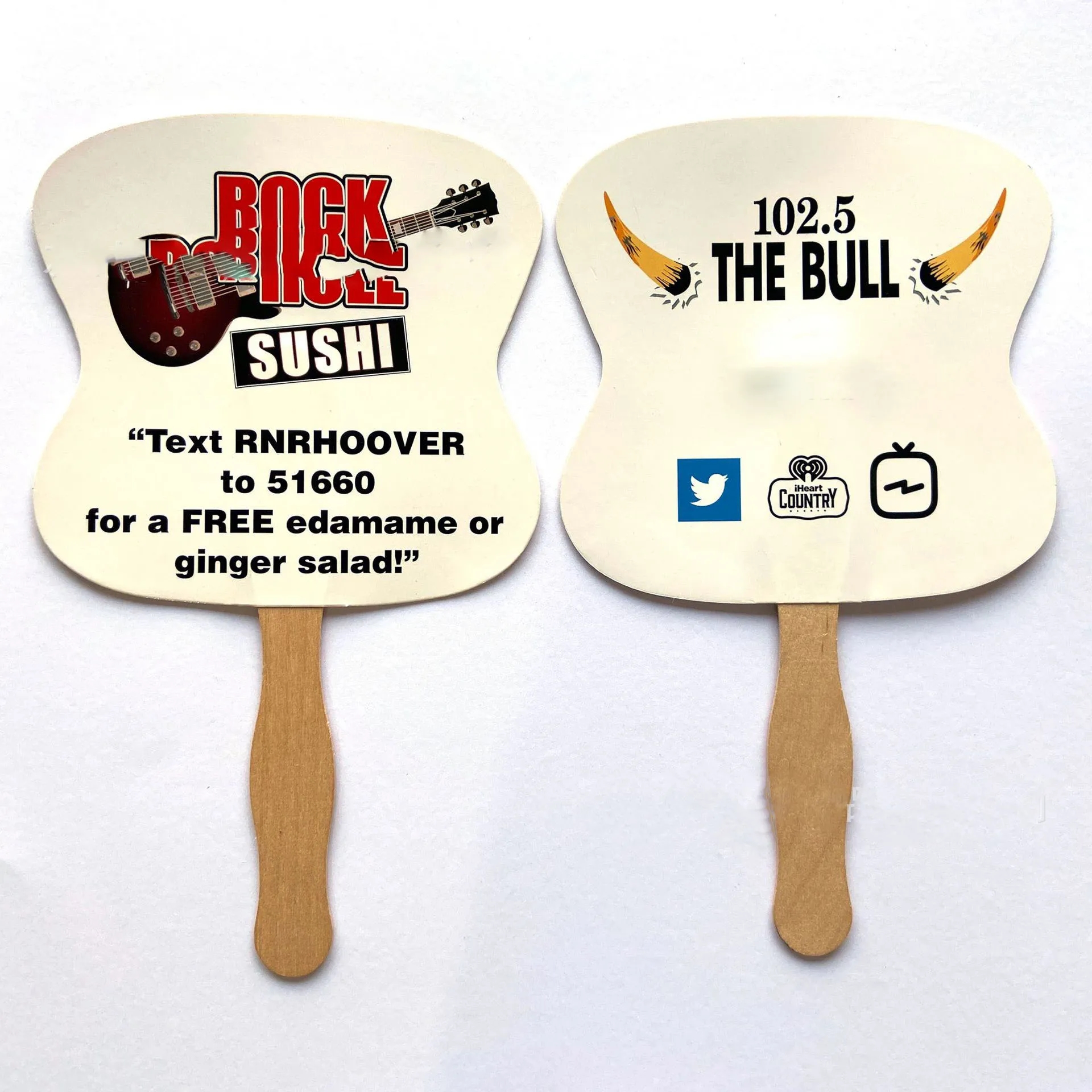 Advertising Wooden Handle Fans 2