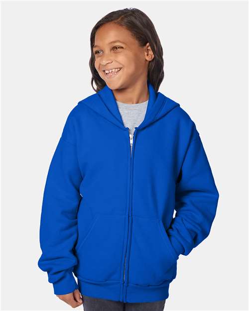 Youth EcoSmart® Full-Zip Hooded Sweatshirt - P480 30