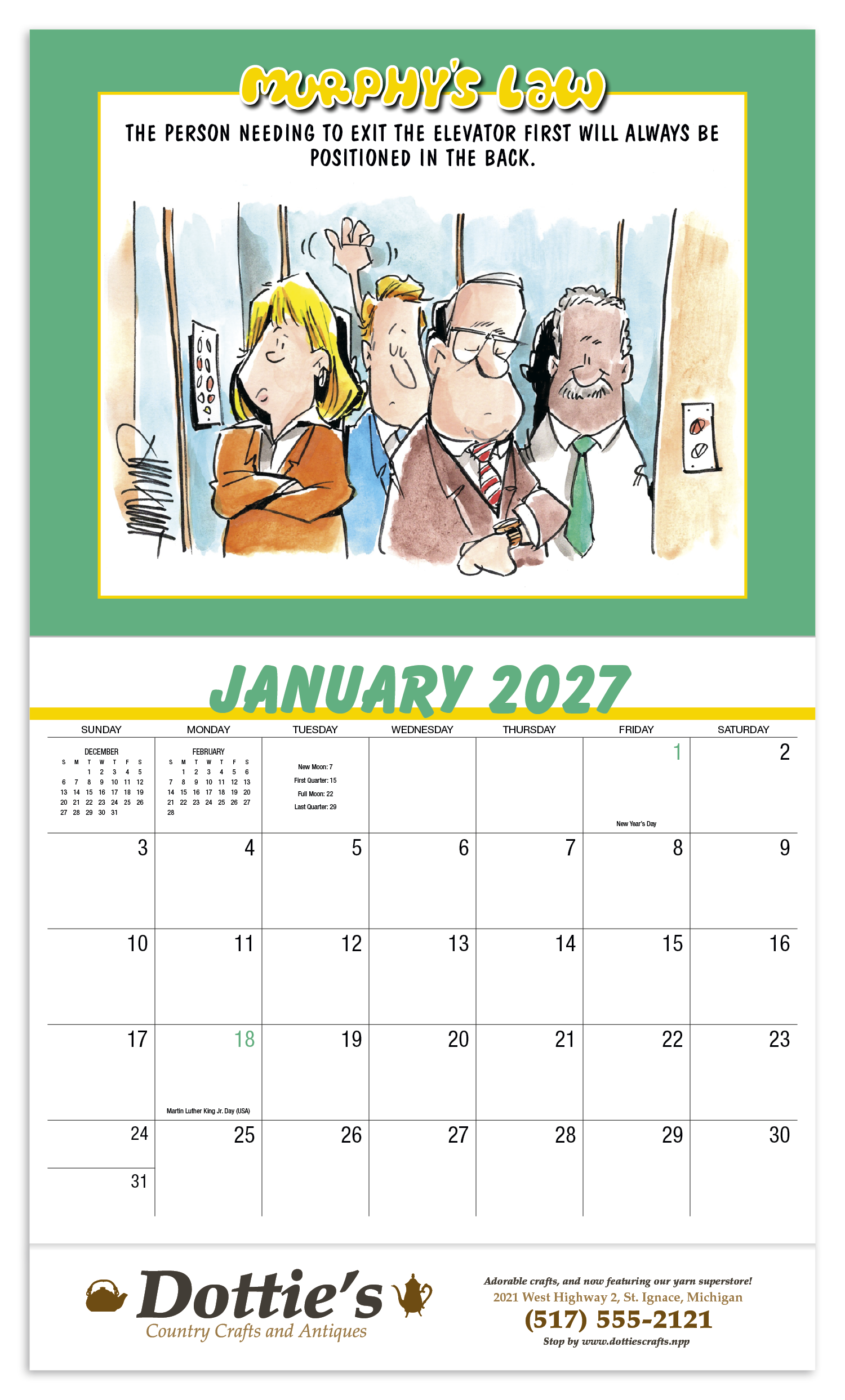 HotLine® Products Murphy's Law Appointment Calendar - Stapled 46