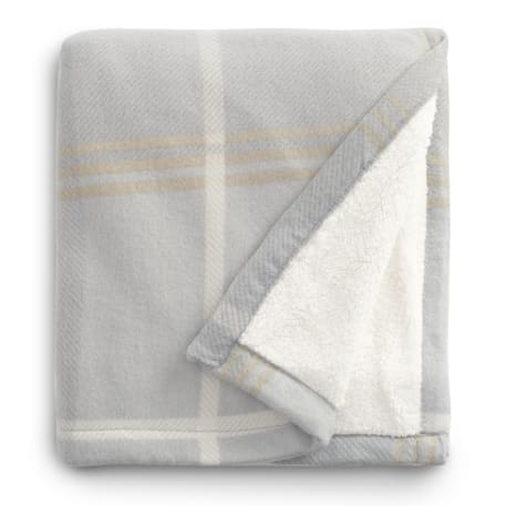 Plaid Fleece Sherpa Blanket 62