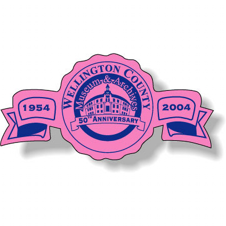 Fluorescent Pink Flexo-Printed Stock Banner Roll Labels (1.25"x2.5")