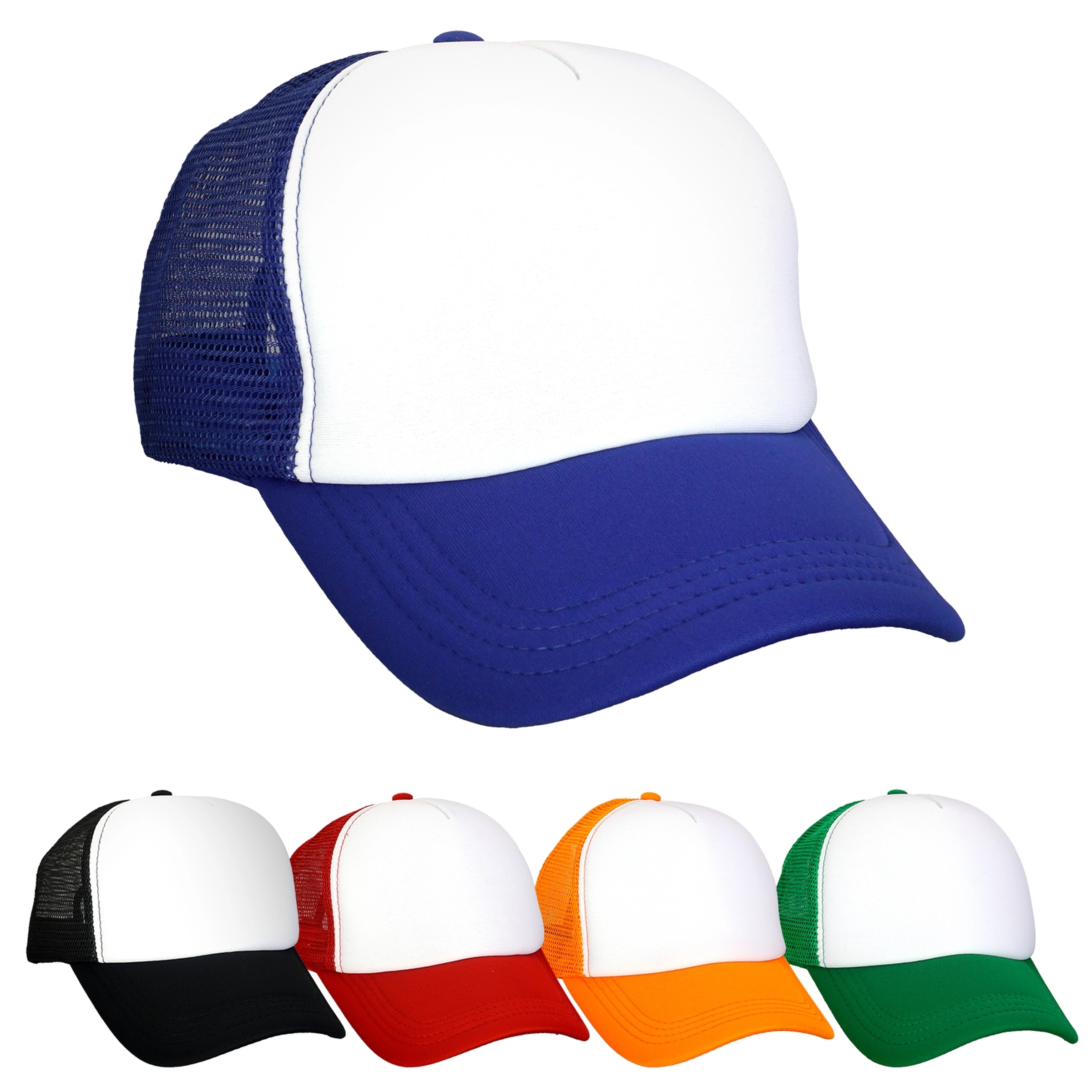Foam Hexagon Emblem Trucker Hat 1
